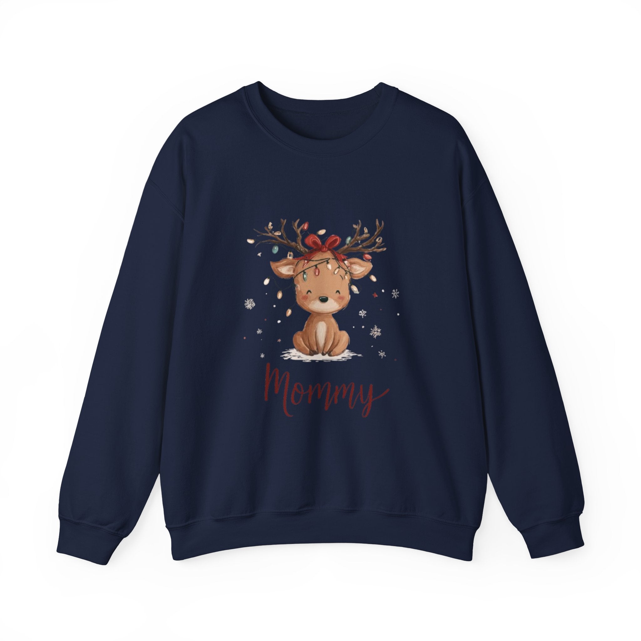 Mommy Reindeer Sweatshirt — Cute Woodland Mama Holiday Crewneck