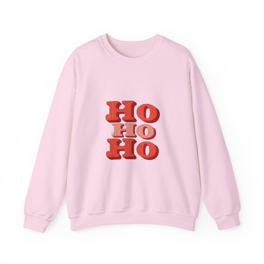 Holiday Crewneck Sweatshirt – Retro 'HO HO HO' Christmas Sweatshirt