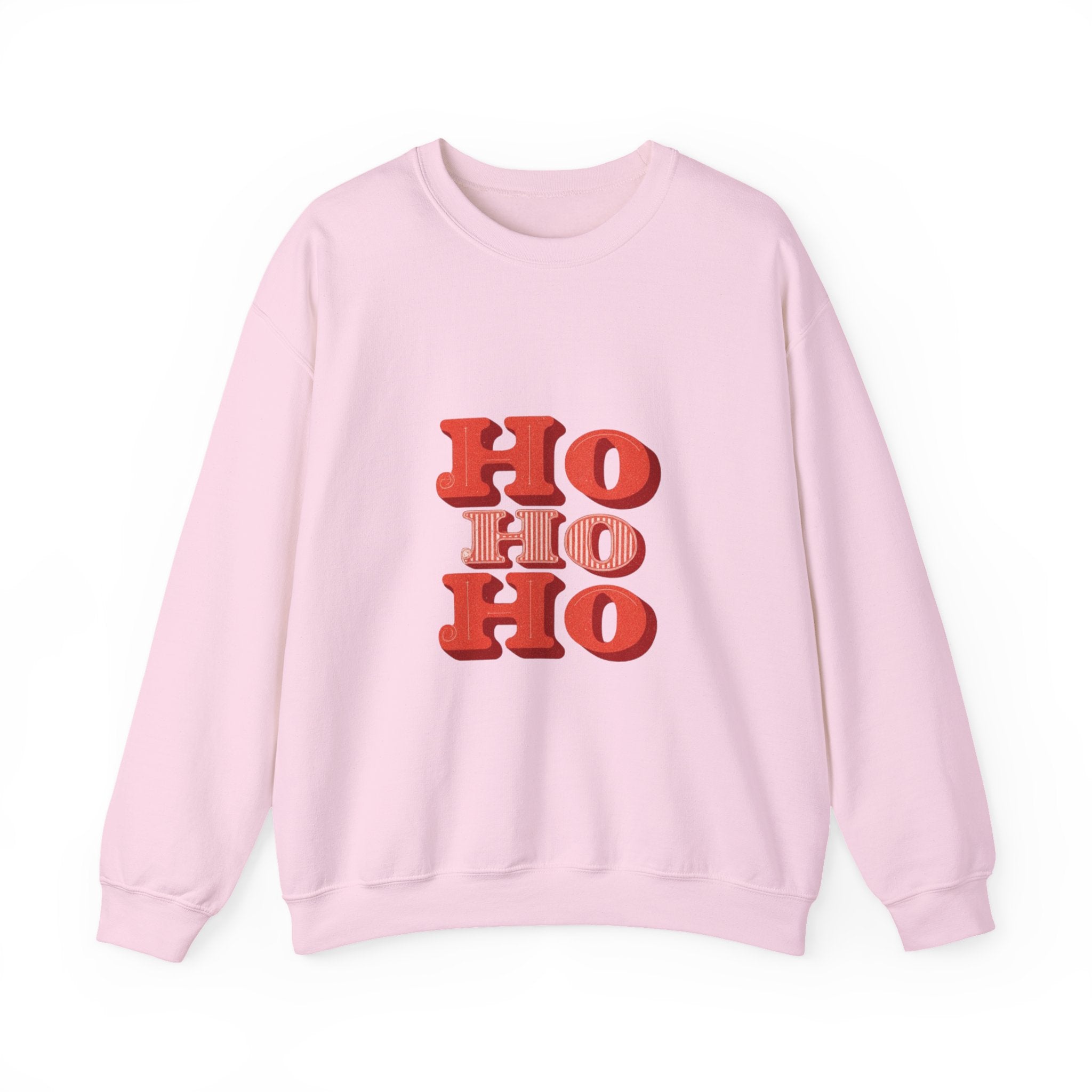 Holiday Crewneck Sweatshirt – Retro 'HO HO HO' Christmas Sweatshirt