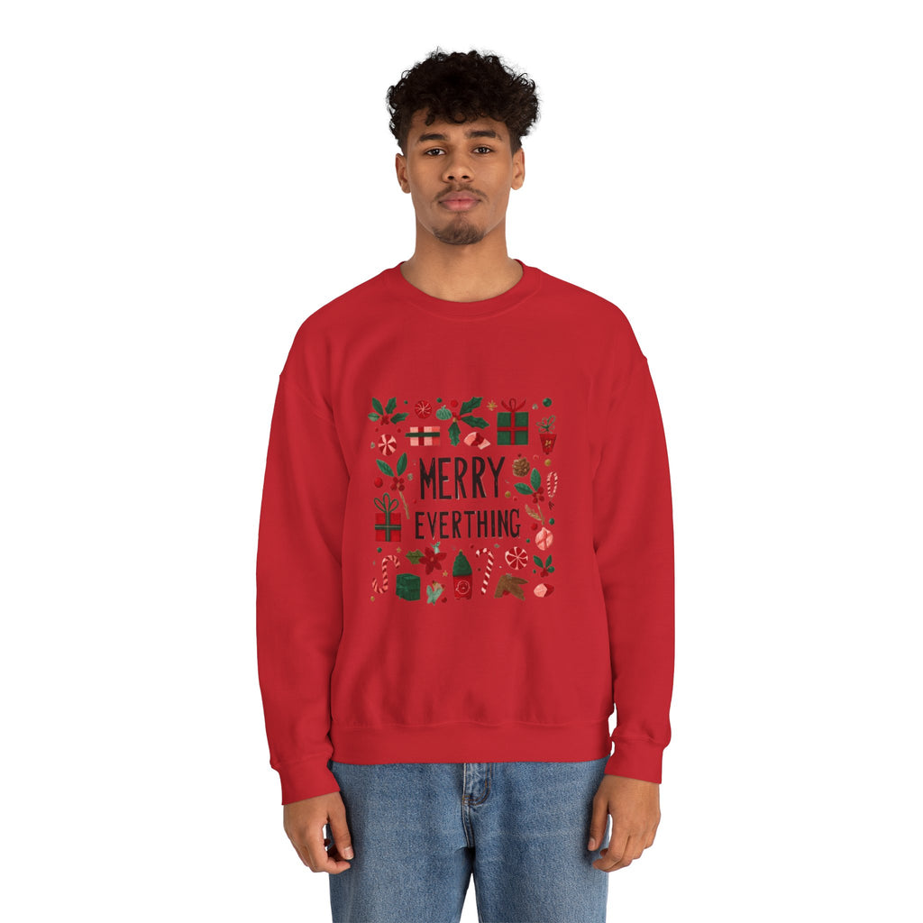 Merry Everything Sweatshirt — Holiday Graphic Crewneck
