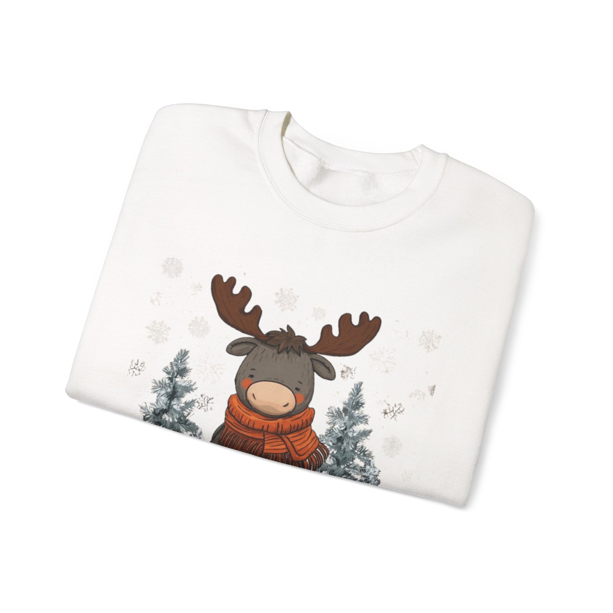 Cozy Vibes Only Sweatshirt — Cute Winter Moose Crewneck