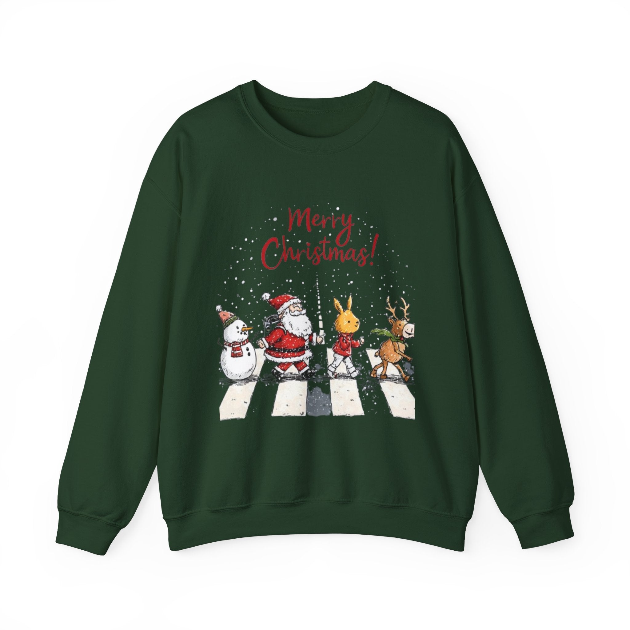 Christmas Crewneck Sweatshirt - 'Merry Christmas' Holiday Parade Design