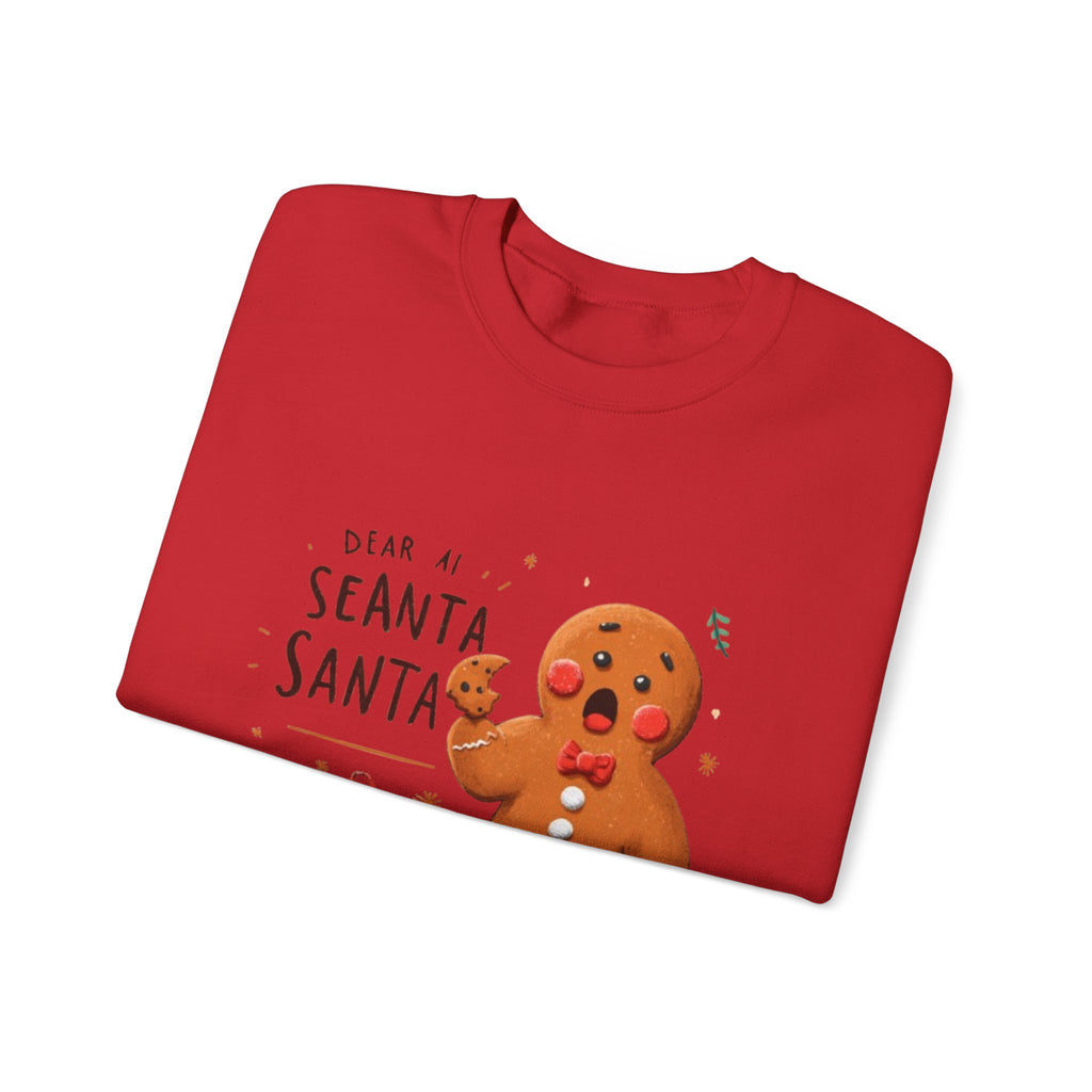 Gingerbread Cookie "Dear Santa" Crewneck Sweatshirt