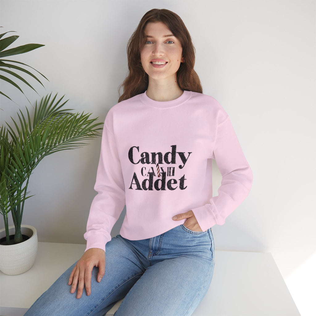 Candy Addict Sweatshirt – Retro Typography Candy Lover Crewneck
