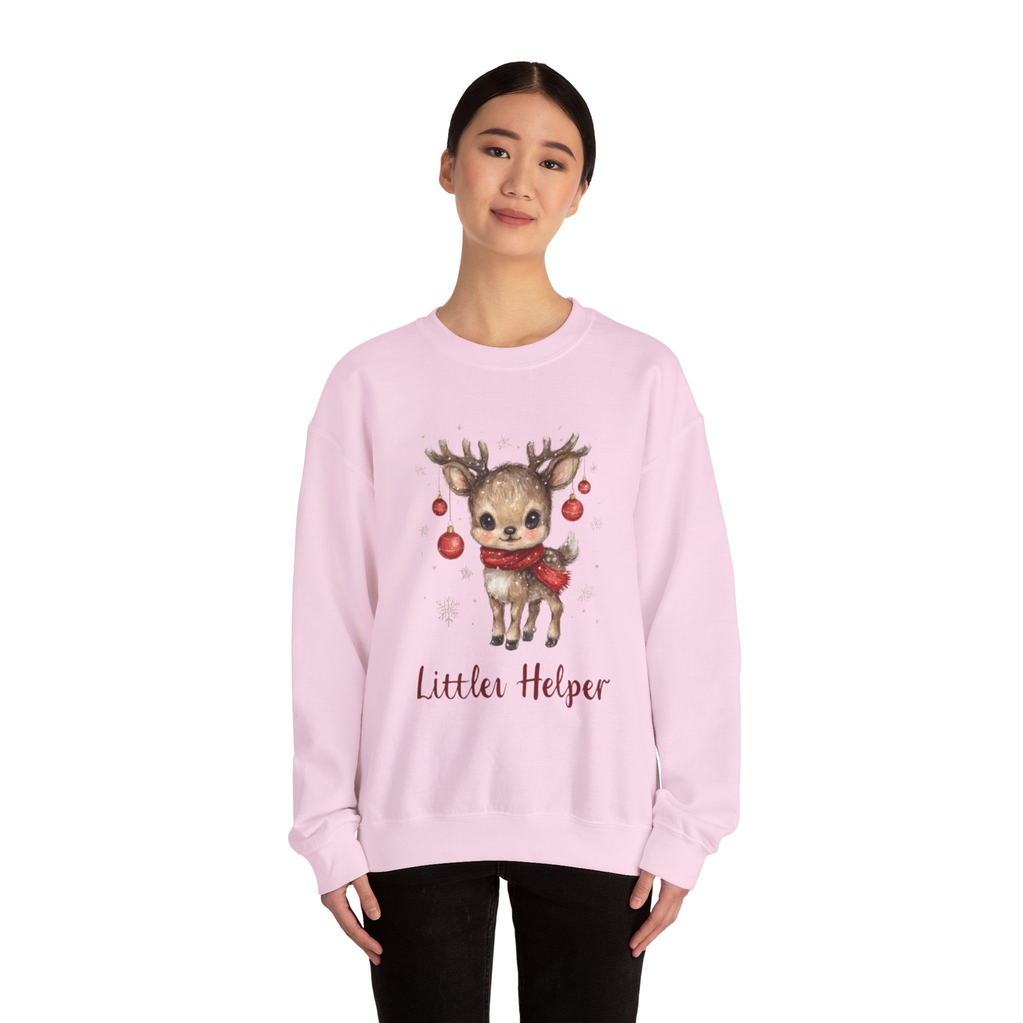 Cute Reindeer 'Little Helper' Sweatshirt – Kids Christmas Crewneck