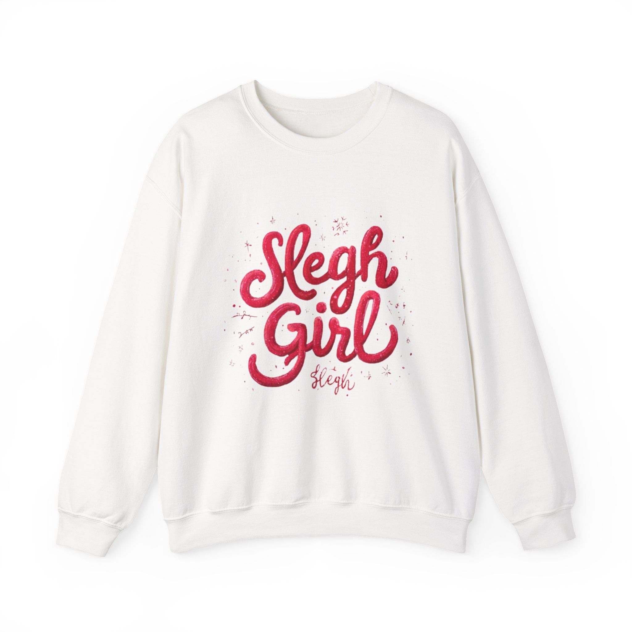 Crewneck Sweatshirt - 'Sleigh Girl' Christmas Graphic Holiday Pullover