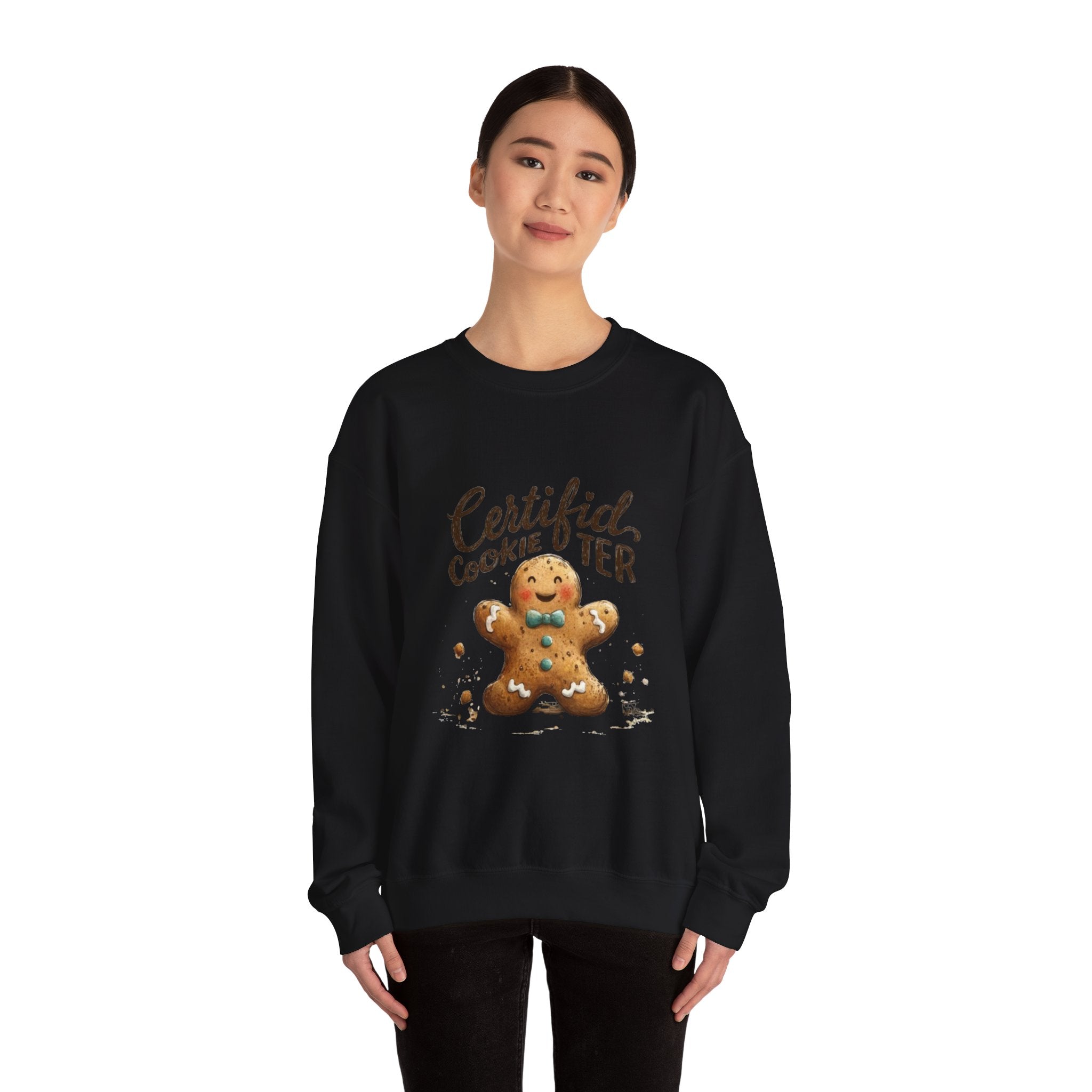 Crewneck Sweatshirt - "Certified Cookie Tester" Gingerbread Holiday Sweater