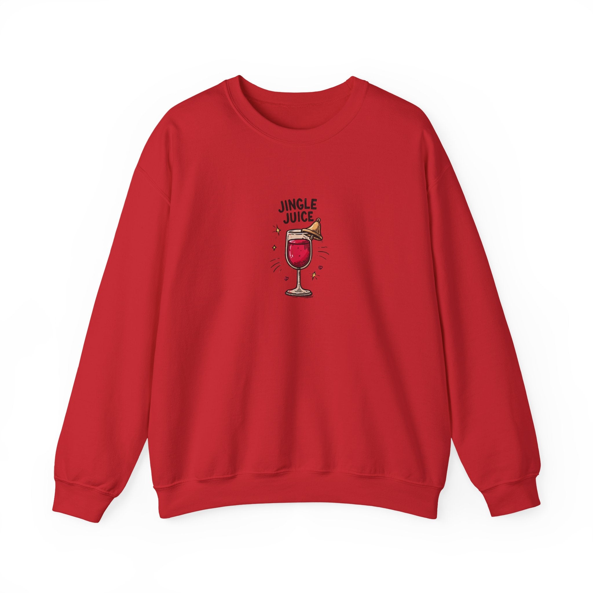 Crewneck Sweatshirt – "Jingle Juice" Wine Glass Holiday Graphic