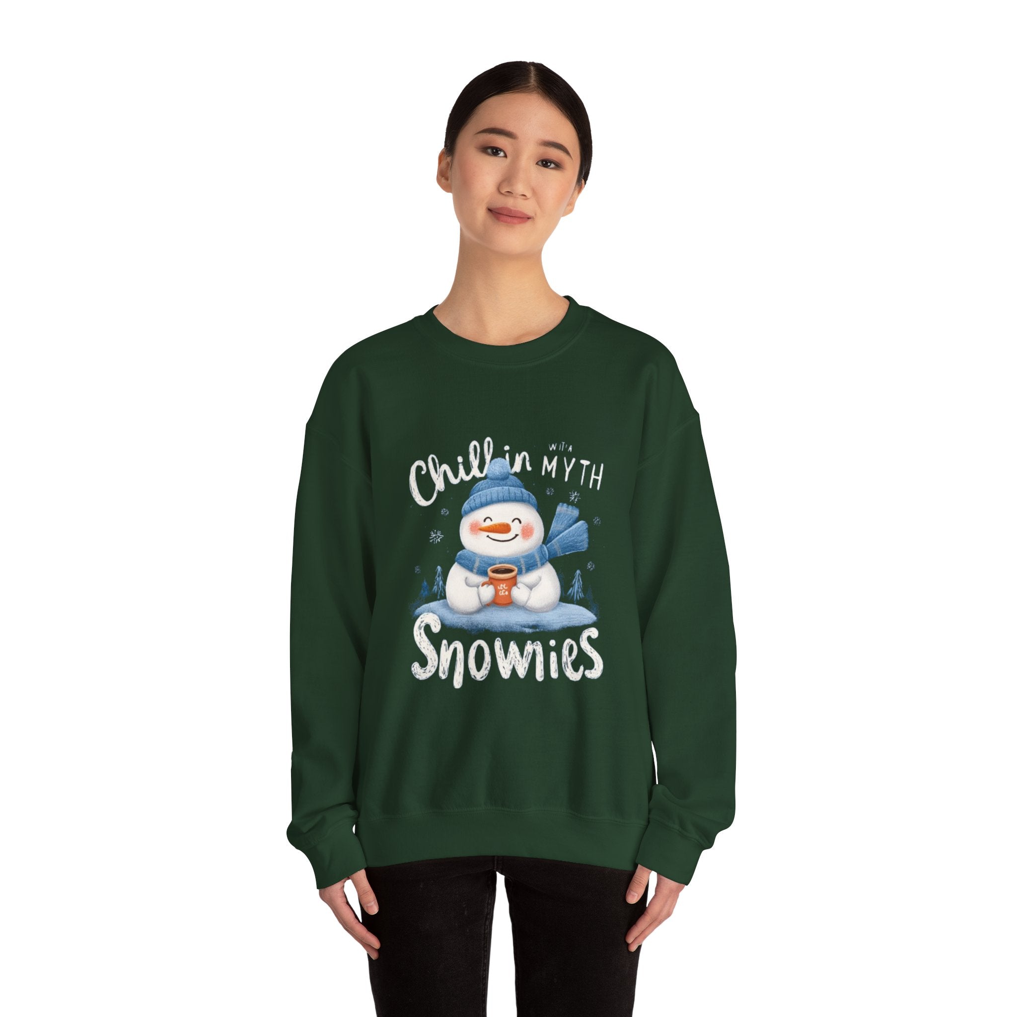 Snowman Sweatshirt — "Chillin' With My Snowmies" Cozy Winter Crewneck
