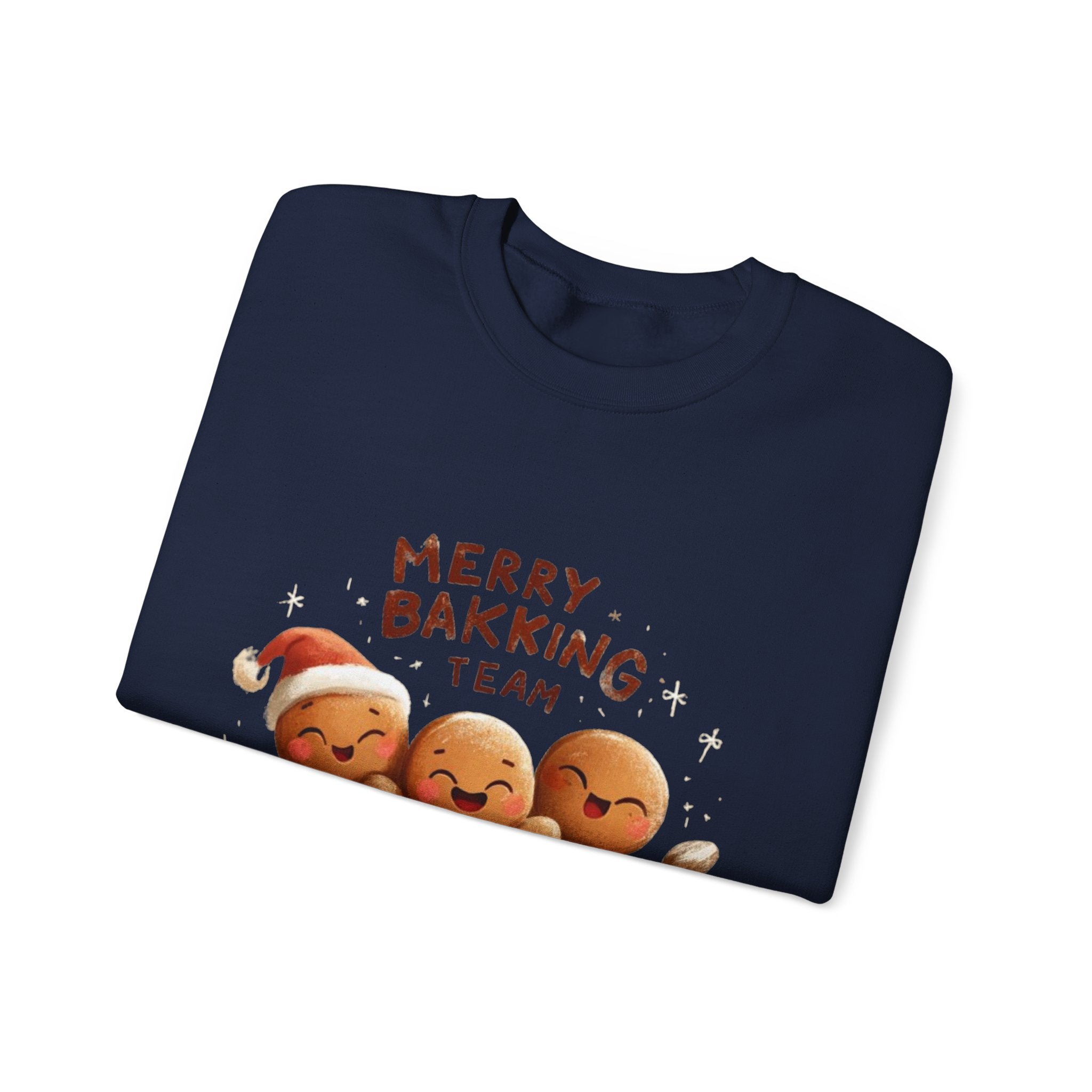 Holiday Sweatshirt - "Merry Baking Team" Gingerbread Crewneck