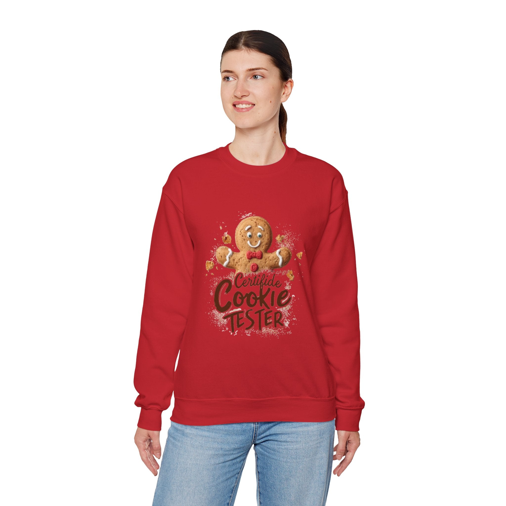 Cookie Tester Sweatshirt – "Certified Cookie Tester" Gingerbread Crewneck