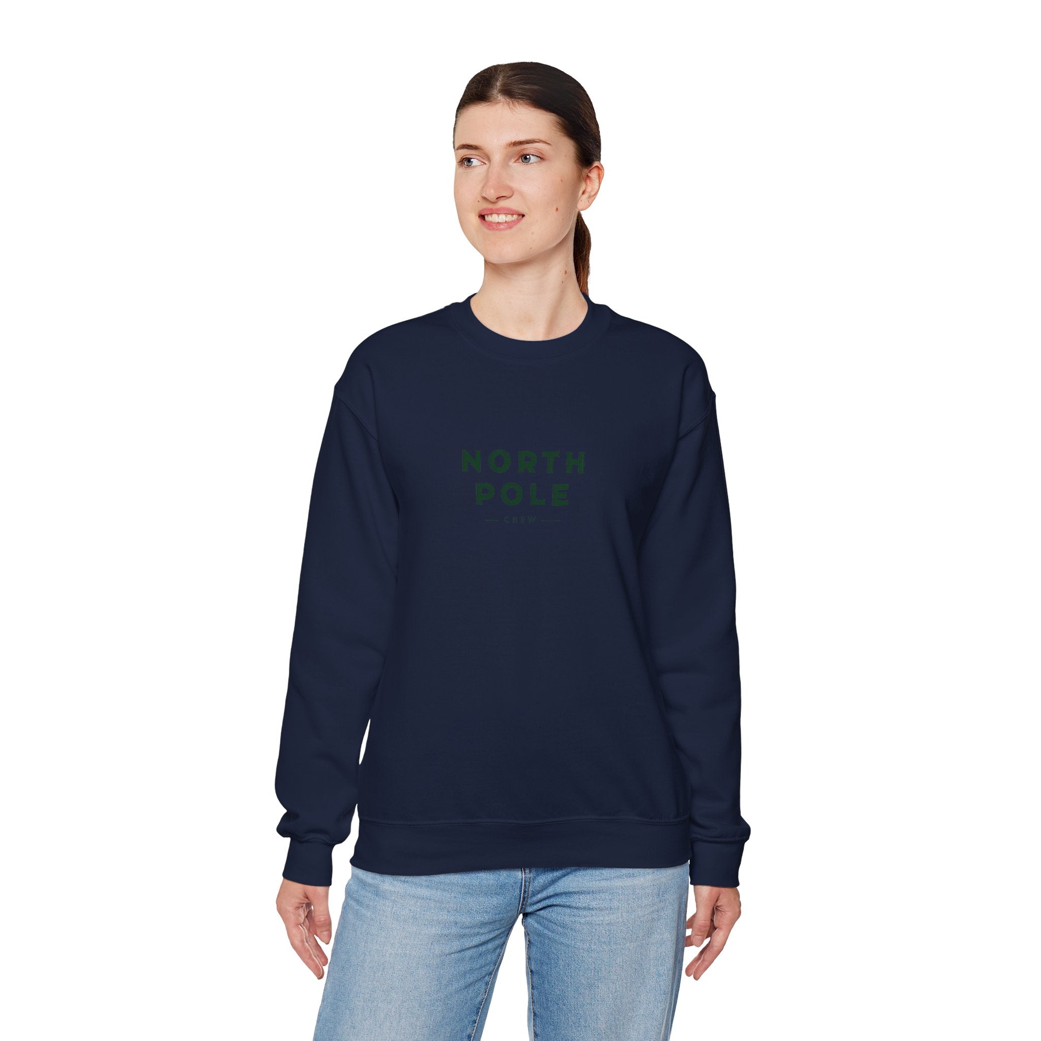 North Pole Crewneck Sweatshirt — Minimal Holiday Graphic Pullover