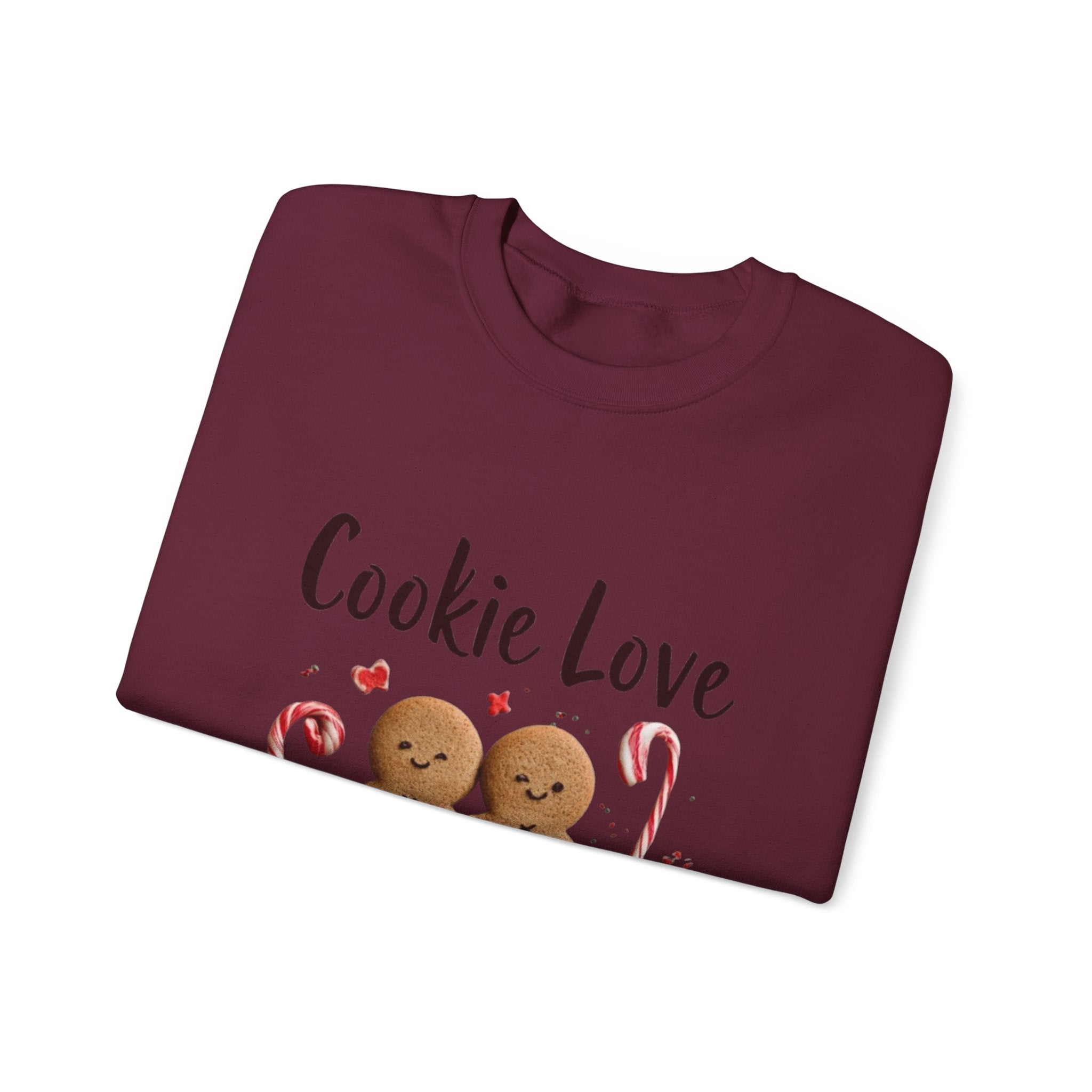 Cookie Love Sweatshirt — Cute Gingerbread Couple Holiday Crewneck