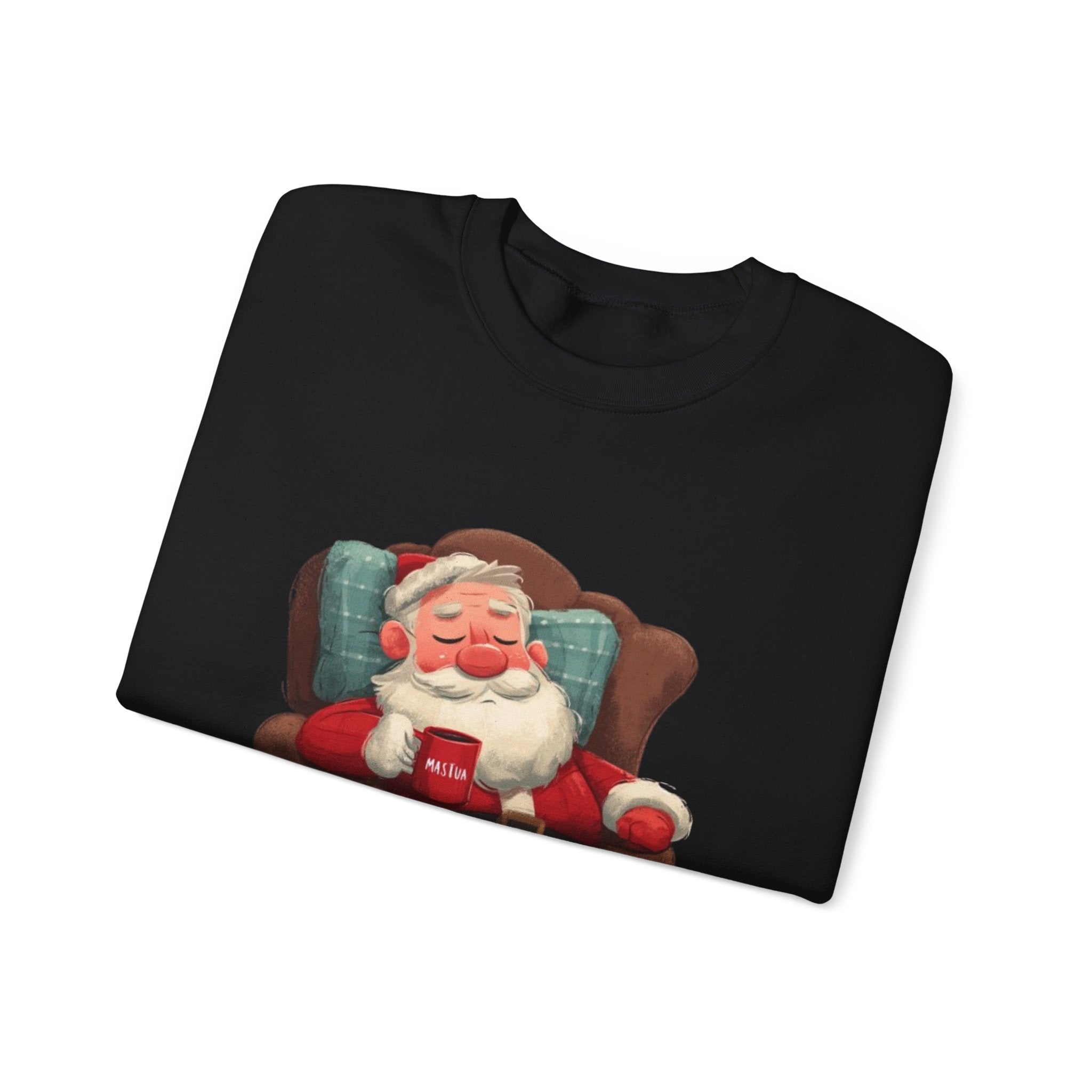 Crewneck Sweatshirt — "Resting Claus Face" Santa Holiday Graphic