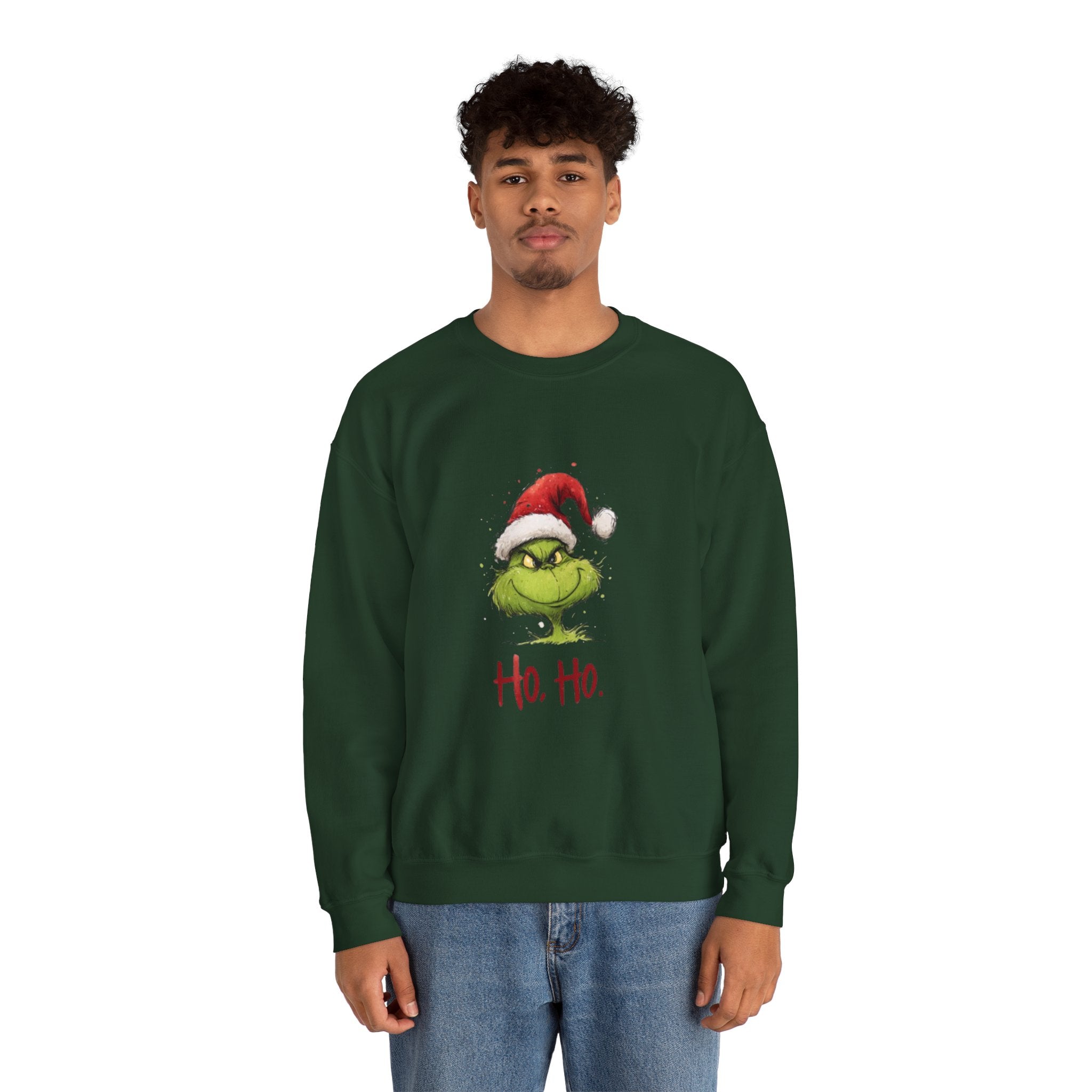 Grinch Santa 'Ho. Ho.' Crewneck Sweatshirt