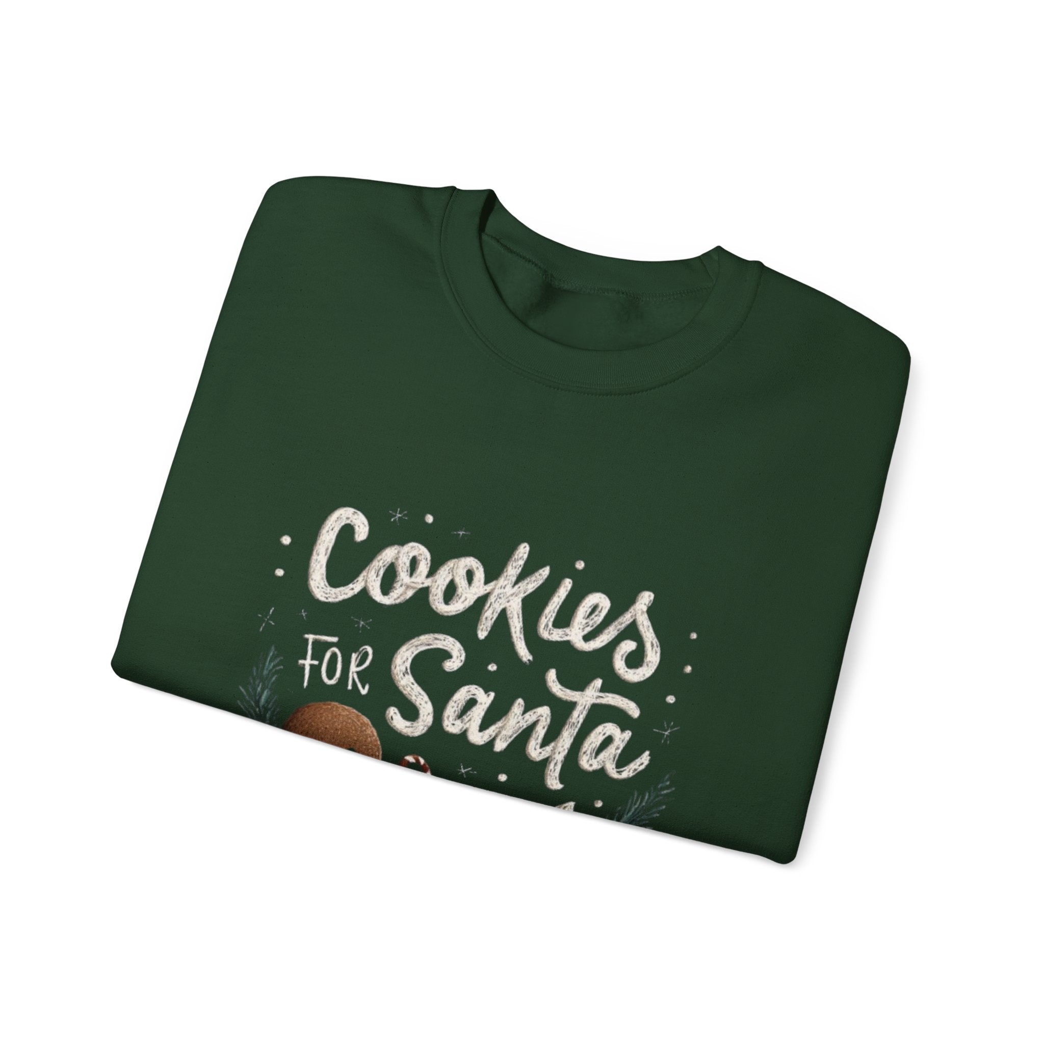 Cookies for Santa Sweatshirt — Christmas Gingerbread Holiday Crewneck