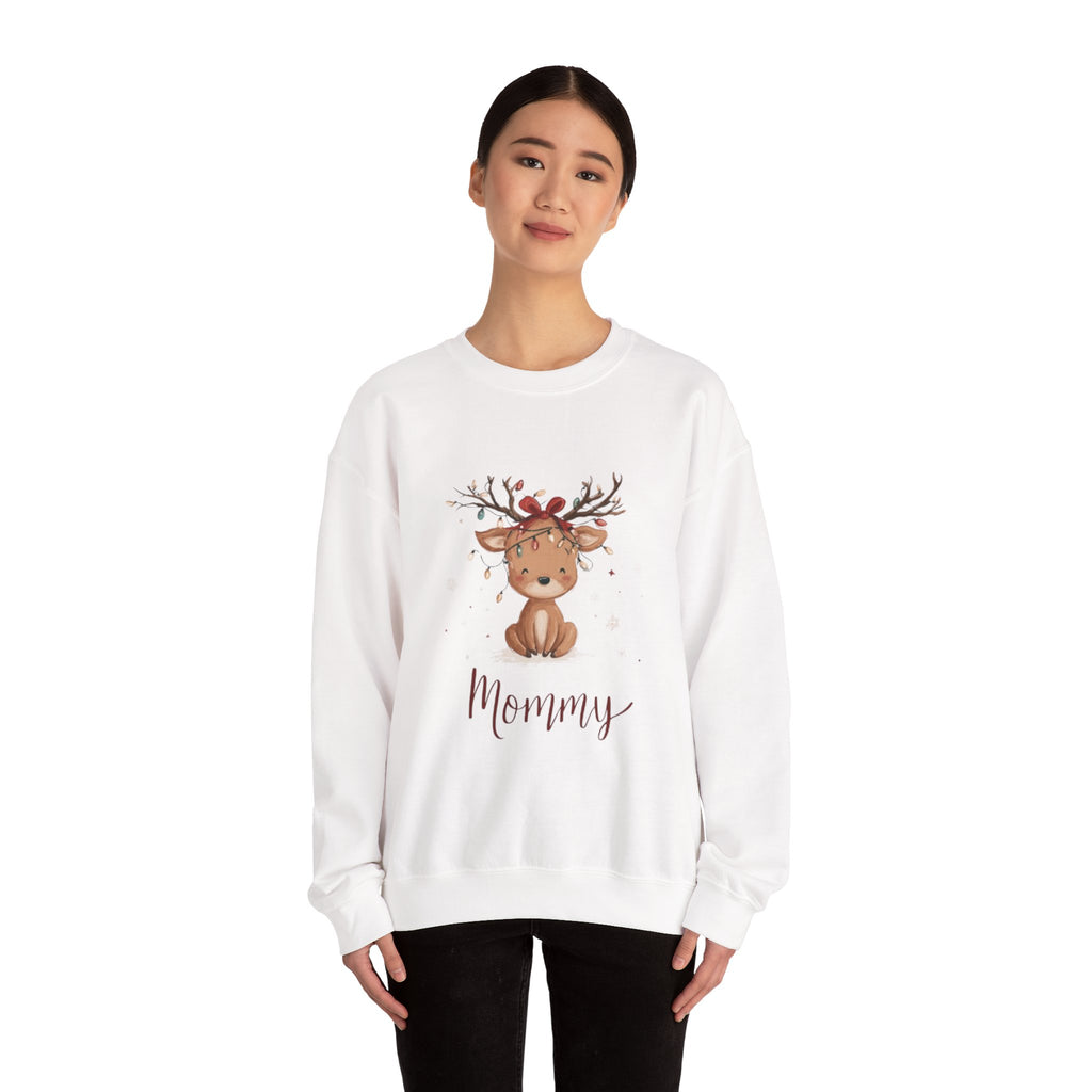 Mommy Reindeer Sweatshirt — Cute Woodland Mama Holiday Crewneck