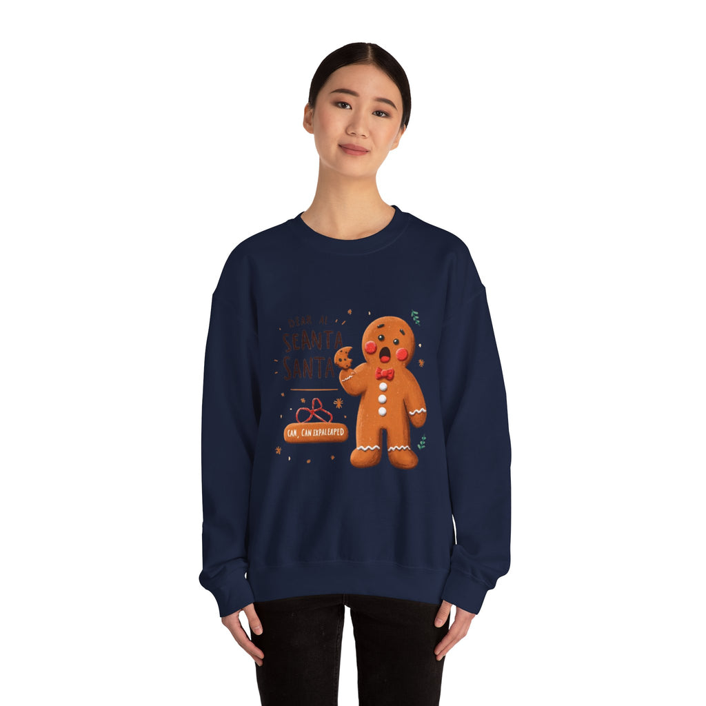 Gingerbread Cookie "Dear Santa" Crewneck Sweatshirt