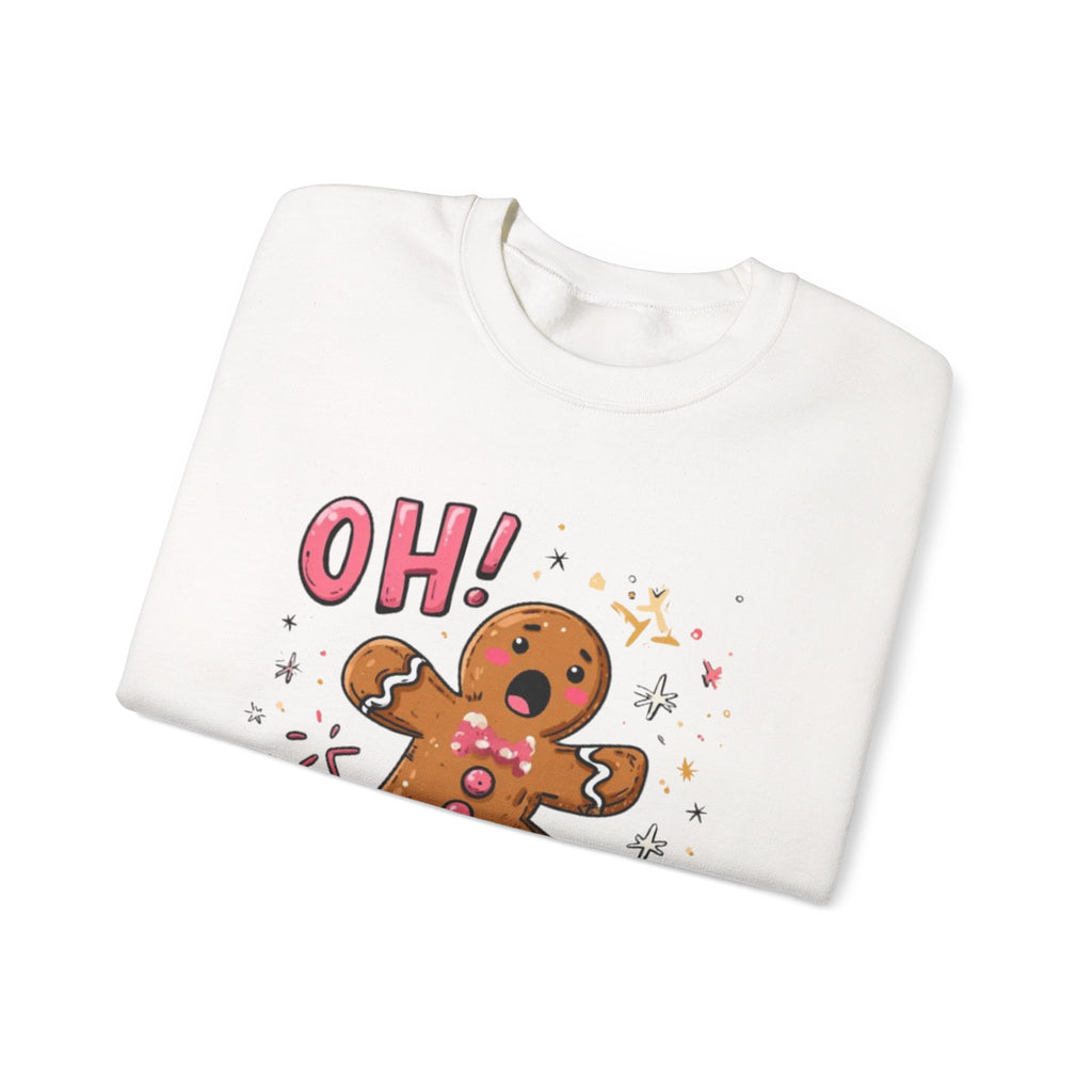 Gingerbread "Oh! Snap!" Crewneck Sweatshirt — Funny Holiday Christmas Sweater
