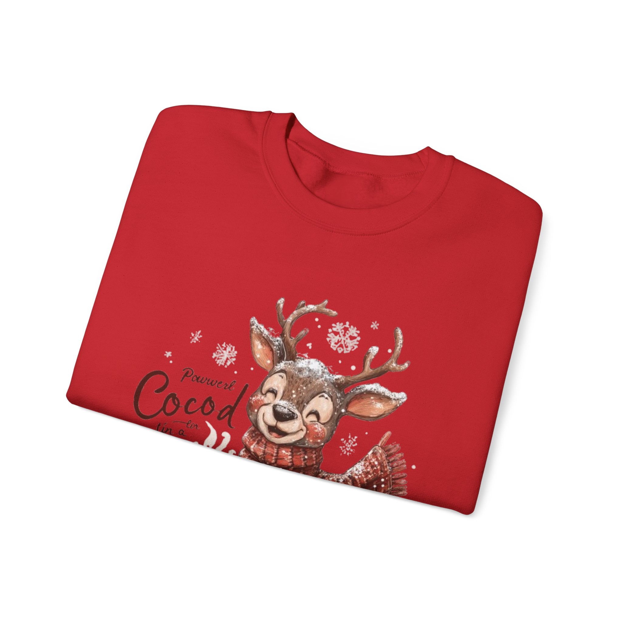 Reindeer Hot Cocoa Sweatshirt — Cozy Holiday Crewneck