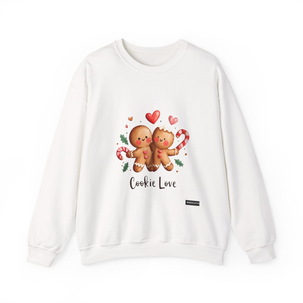 Crewneck Sweatshirt — 'Cookie Love' Cute Gingerbread Couple Holiday Pullover