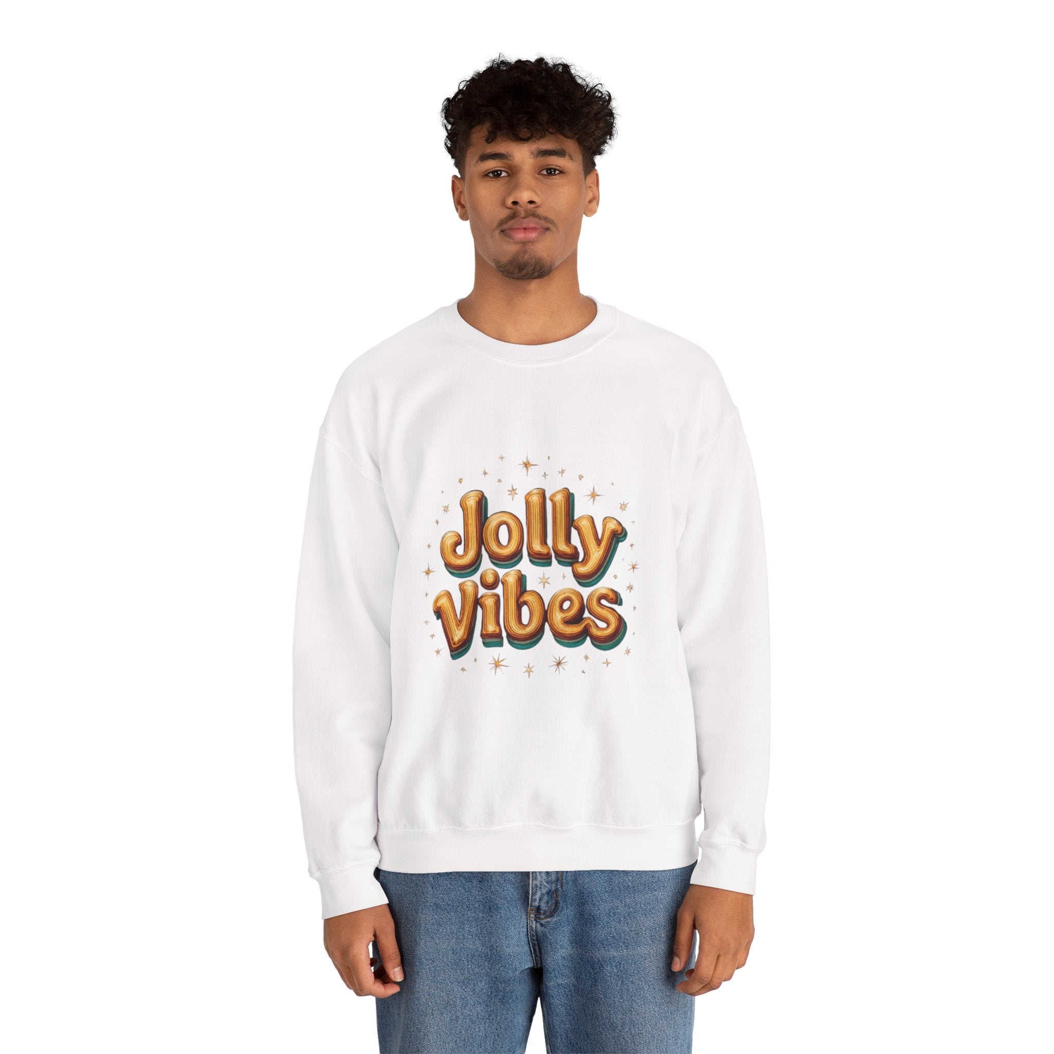 Jolly Vibes Sweatshirt – Cozy Holiday Graphic Crewneck