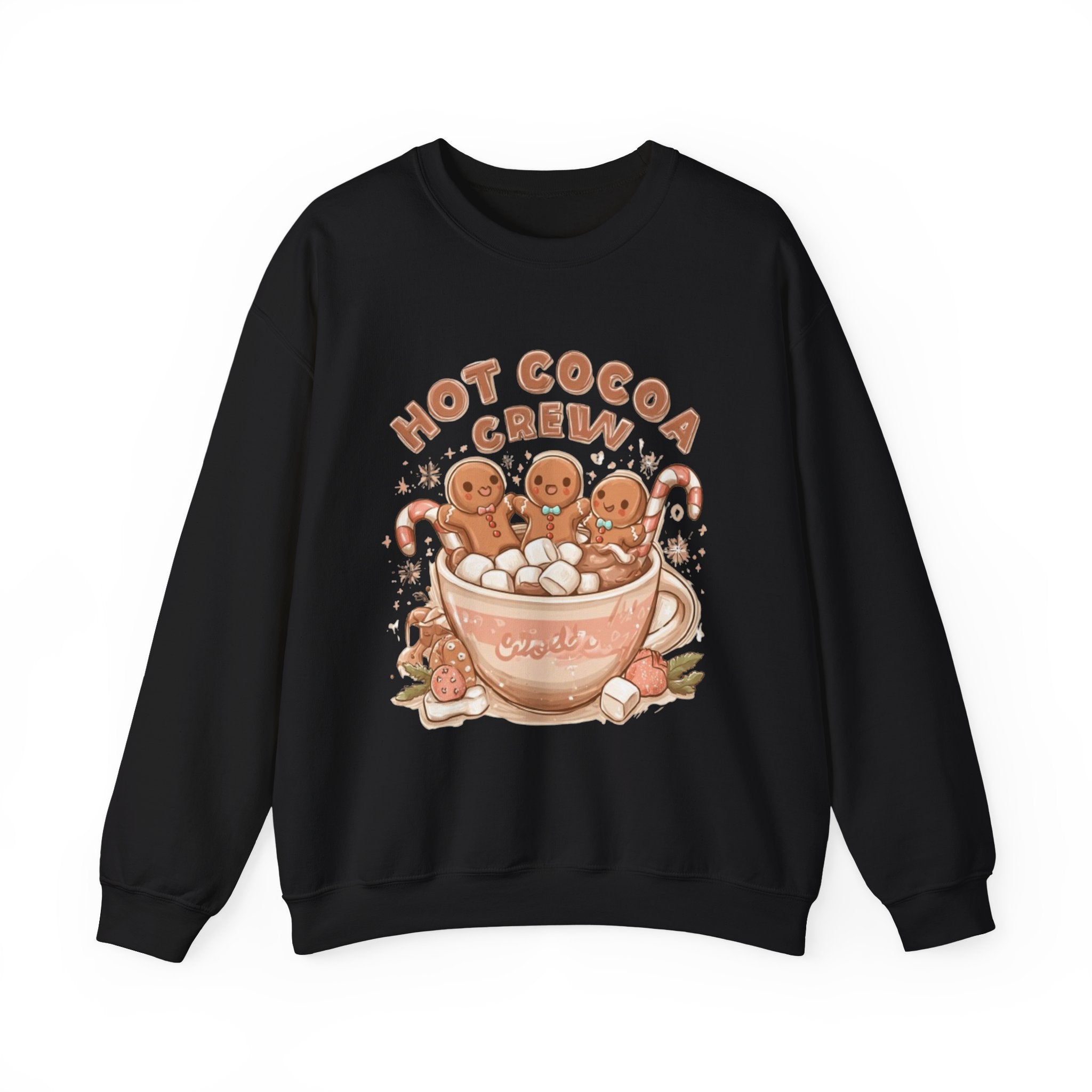 Hot Cocoa Crew Sweatshirt — Cute Gingerbread Mug Holiday Pullover