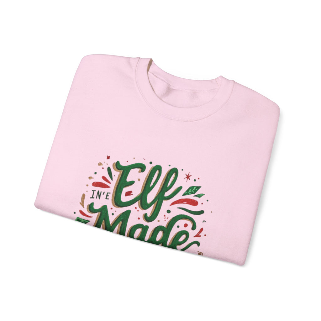 Crewneck Sweatshirt — "Elf Made Do It" Festive Christmas Sweatshirt