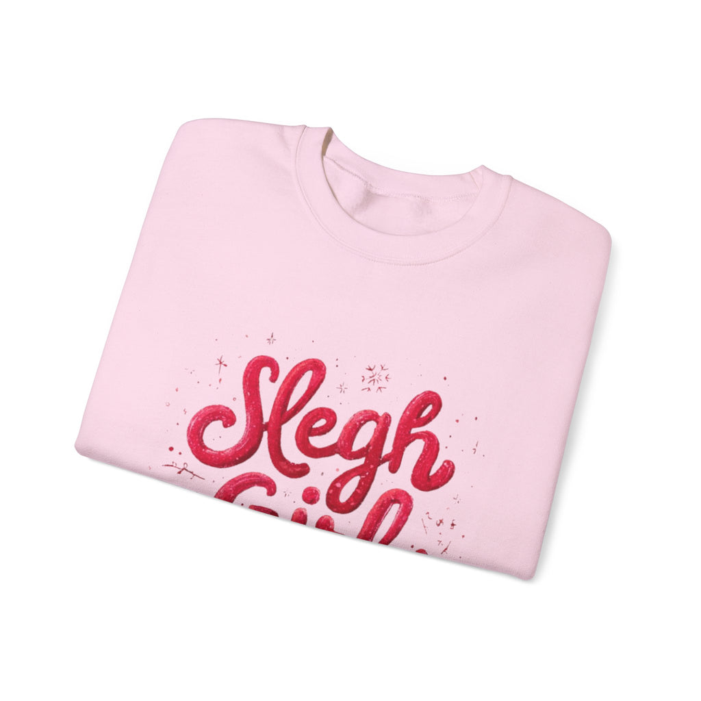 Crewneck Sweatshirt - 'Sleigh Girl' Christmas Graphic Holiday Pullover