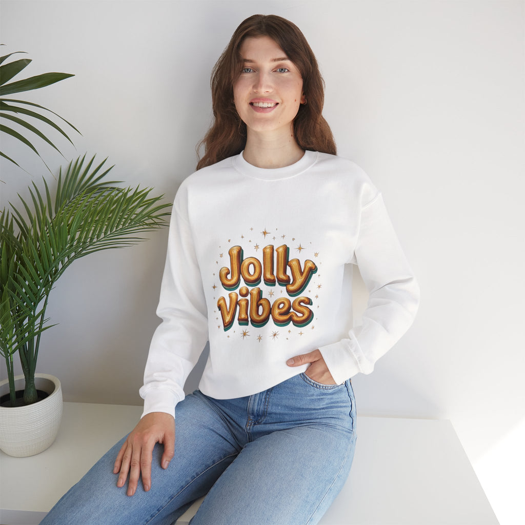 Jolly Vibes Sweatshirt – Cozy Holiday Graphic Crewneck