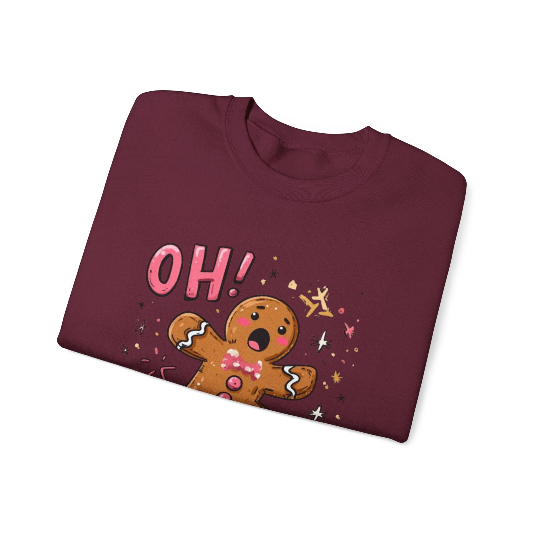 Gingerbread "Oh! Snap!" Crewneck Sweatshirt — Funny Holiday Christmas Sweater