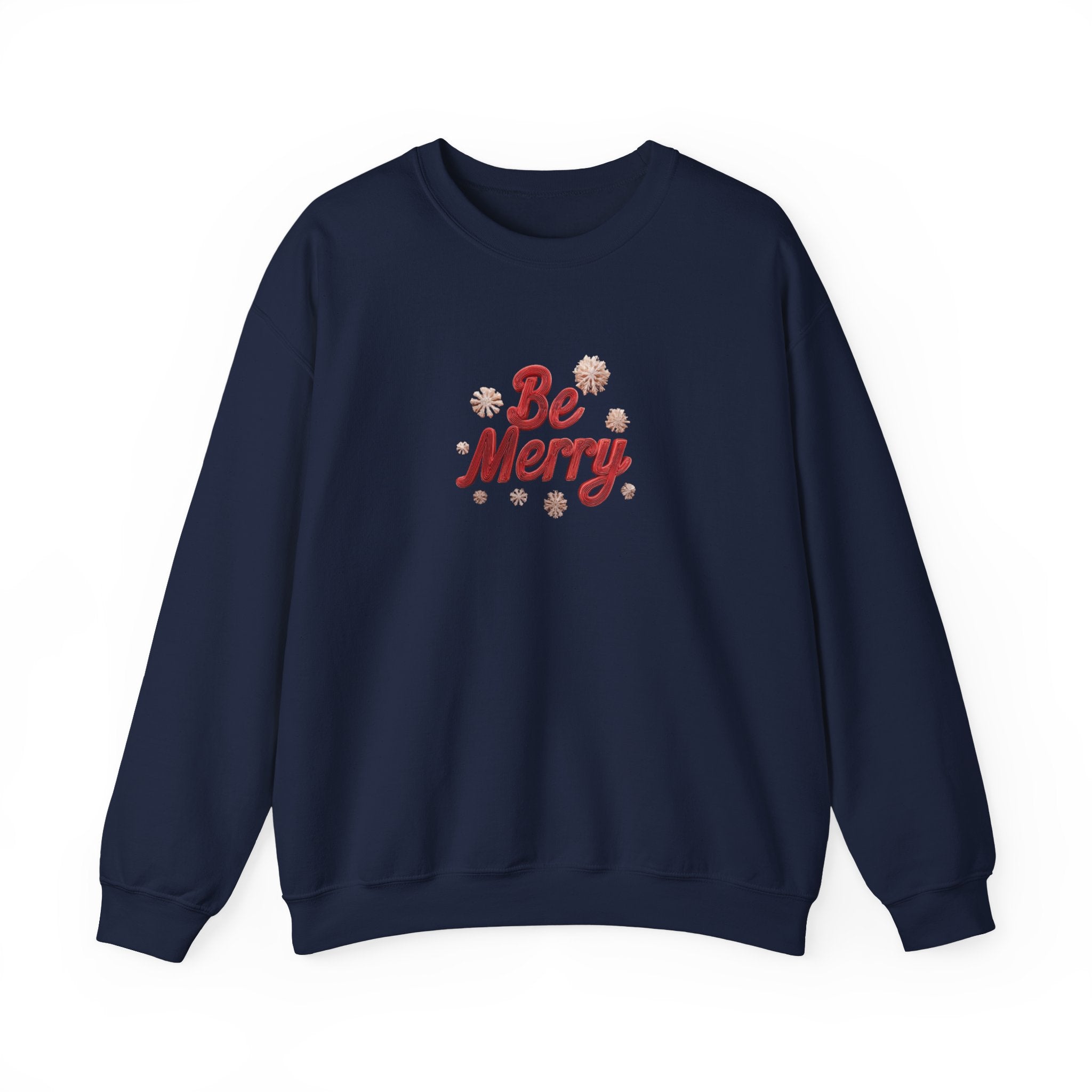 Be Merry Crewneck Sweatshirt — Festive Holiday Graphic Sweatshirt