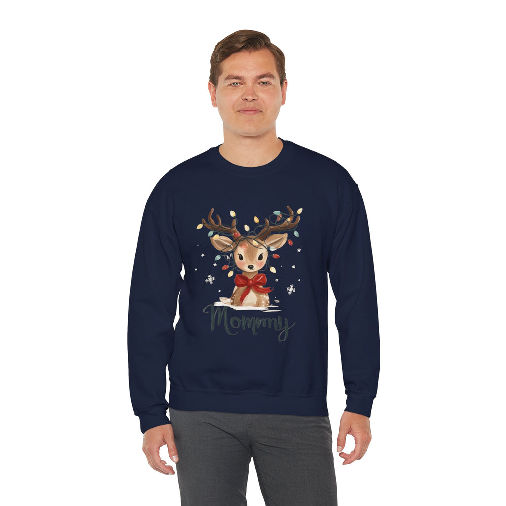 Mommy Reindeer Sweatshirt - Christmas Mom Holiday Crewneck