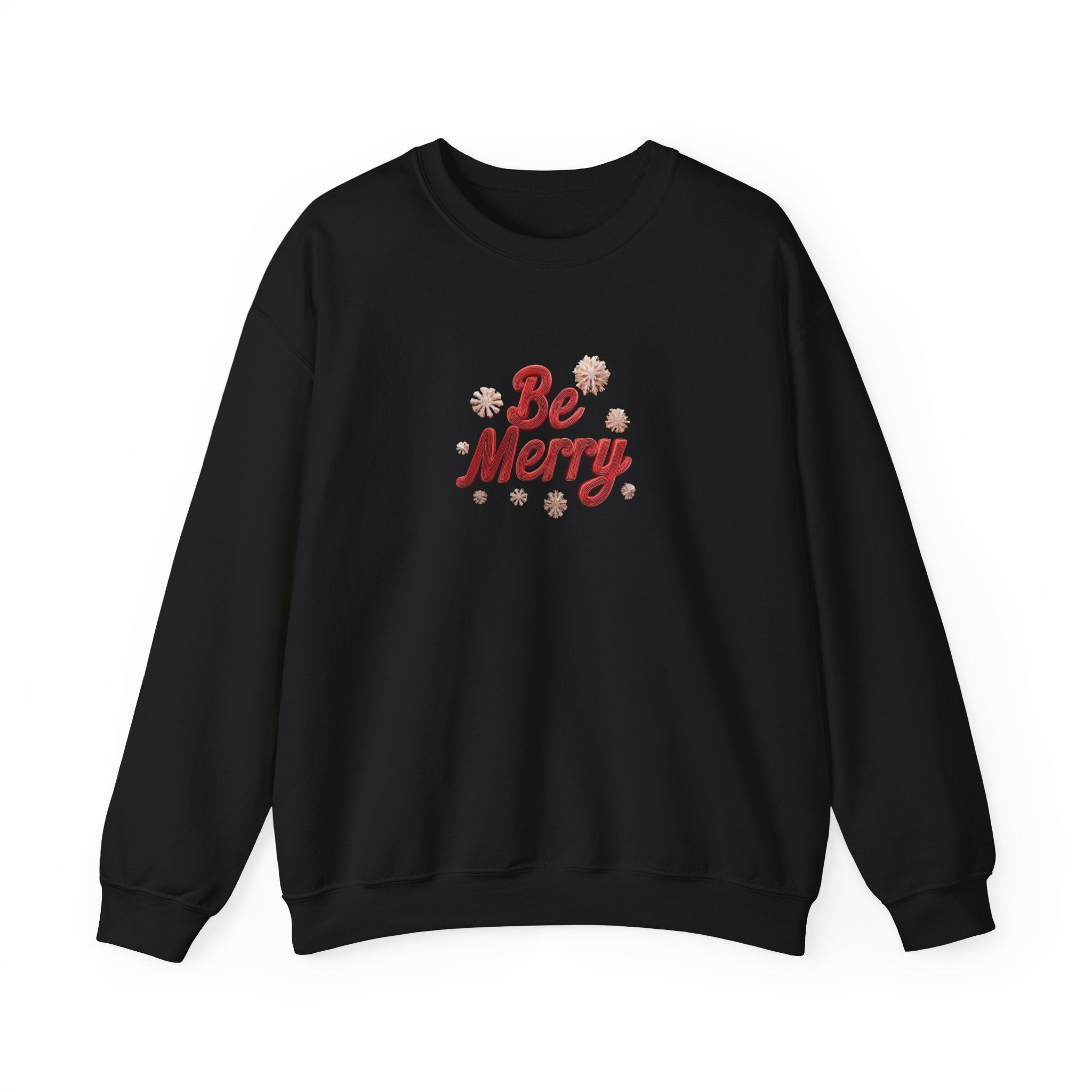 Be Merry Crewneck Sweatshirt — Festive Holiday Graphic Sweatshirt