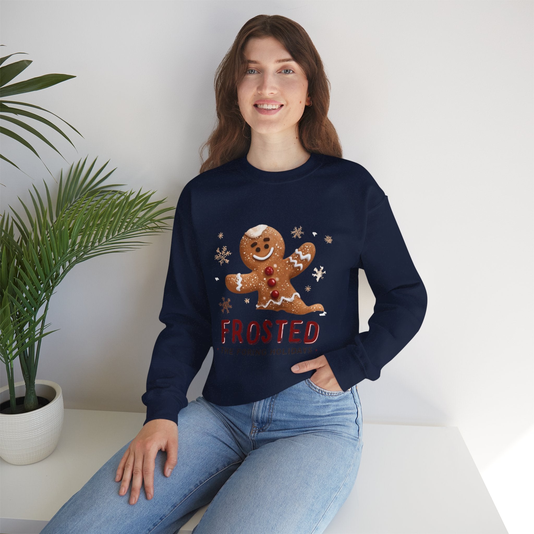 Gingerbread 'Frosted' Holiday Sweatshirt — Cute Christmas Cookie Crewneck