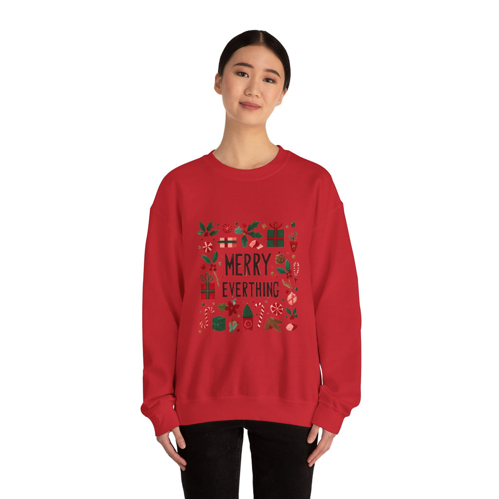 Merry Everything Sweatshirt — Holiday Graphic Crewneck