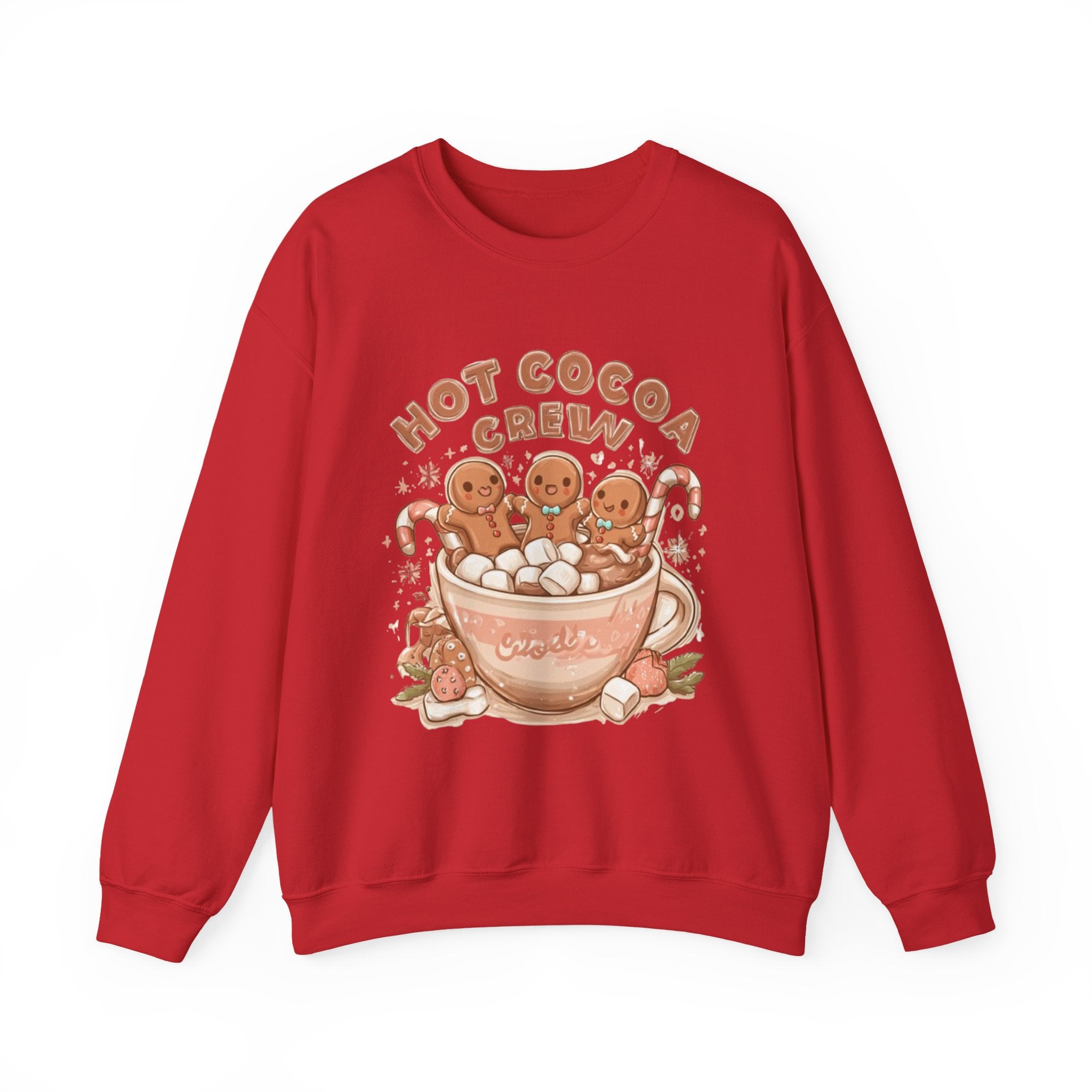Hot Cocoa Crew Sweatshirt — Cute Gingerbread Mug Holiday Pullover