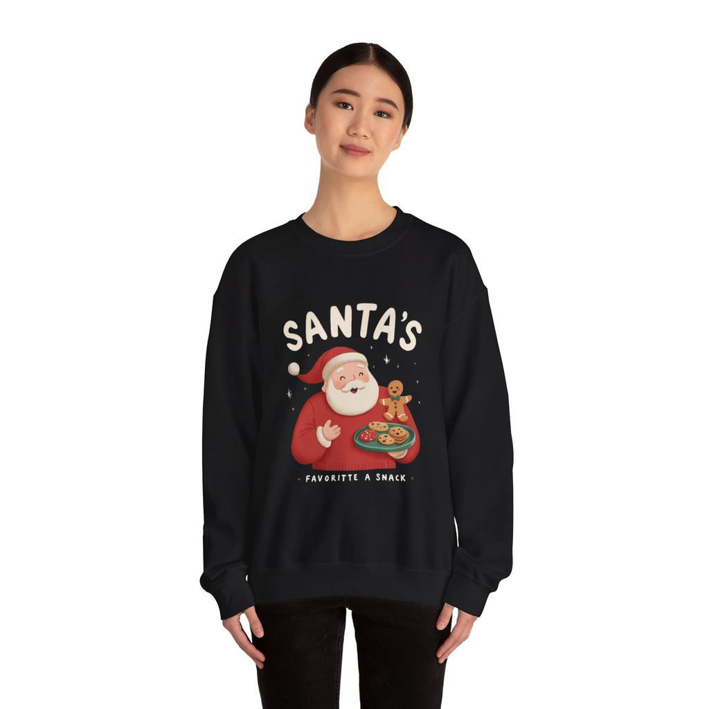 Santa's Favorite Snack Crewneck Sweatshirt — Cute Christmas Santa Cookie Sweatshirt