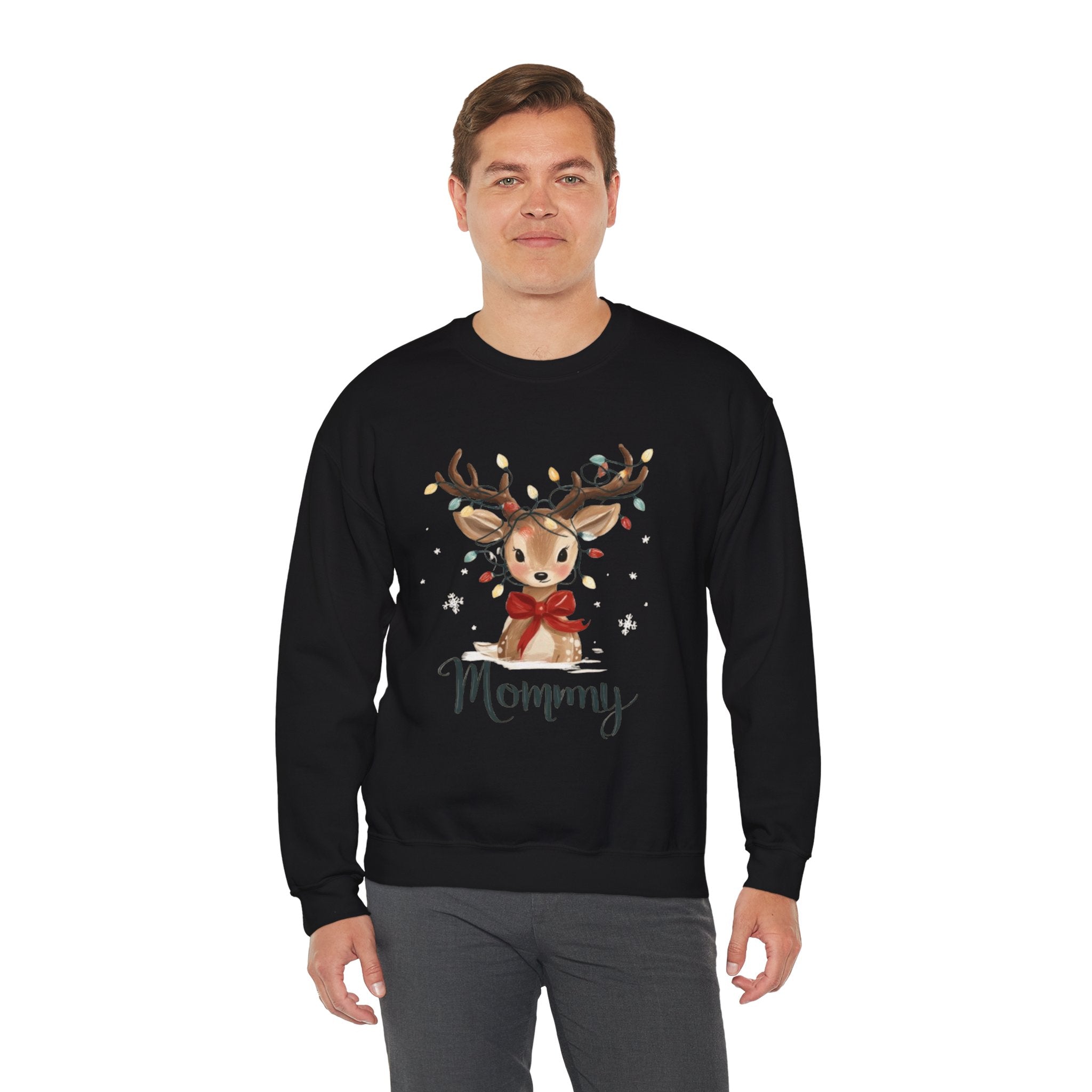 Mommy Reindeer Sweatshirt - Christmas Mom Holiday Crewneck