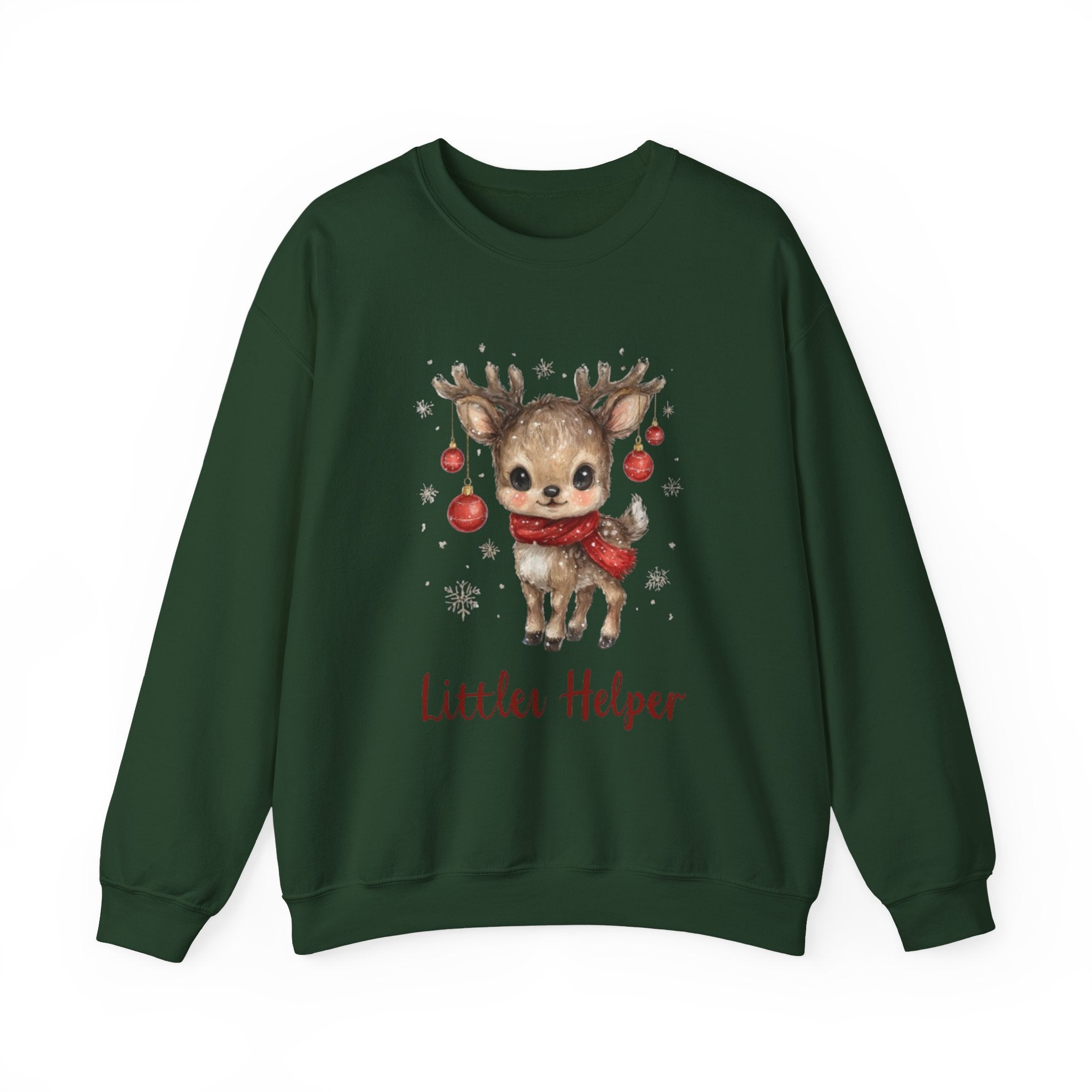 Cute Reindeer 'Little Helper' Sweatshirt – Kids Christmas Crewneck