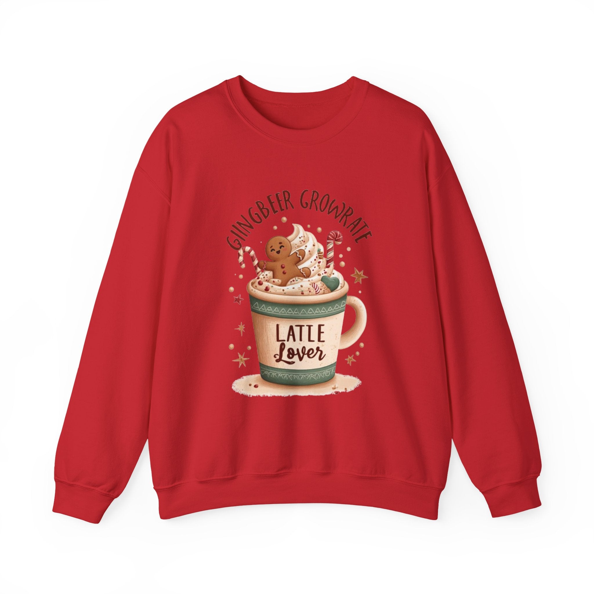 Gingerbread Hot Cocoa Sweatshirt — "Ginger Beer Grownrath" Latte Lover Crewneck
