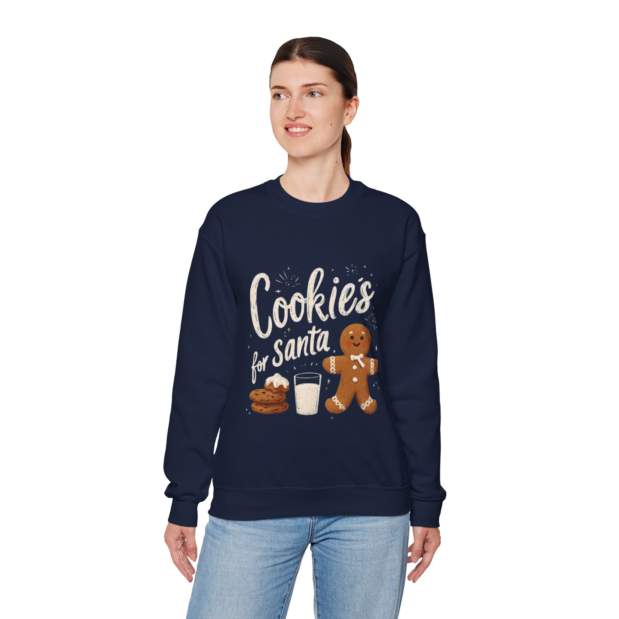 Cookies for Santa Sweatshirt — Christmas Gingerbread Holiday Crewneck
