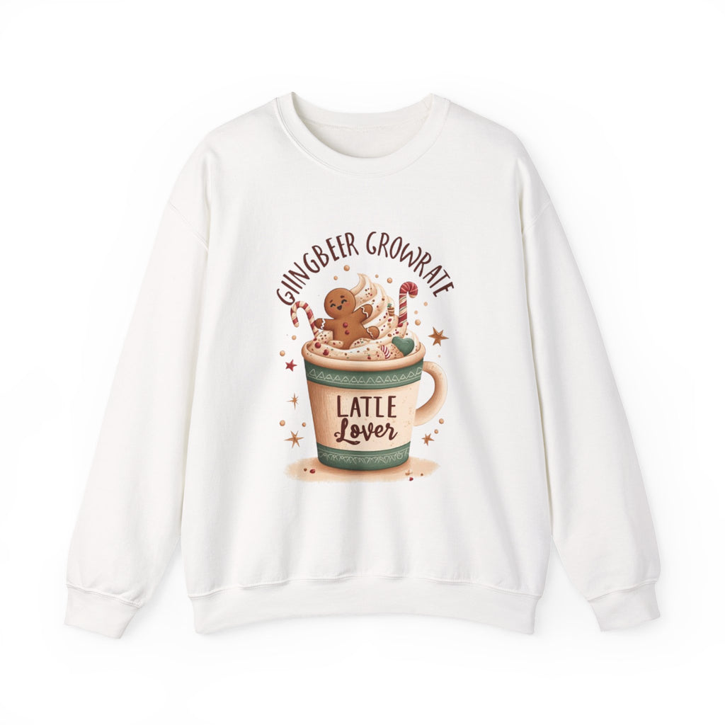 Gingerbread Hot Cocoa Sweatshirt — "Ginger Beer Grownrath" Latte Lover Crewneck