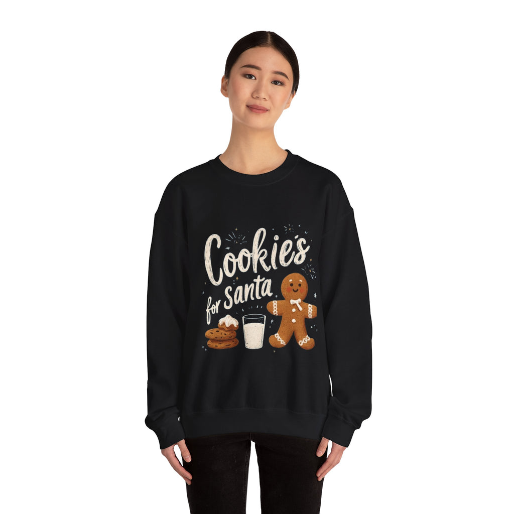 Cookies for Santa Sweatshirt — Christmas Gingerbread Holiday Crewneck
