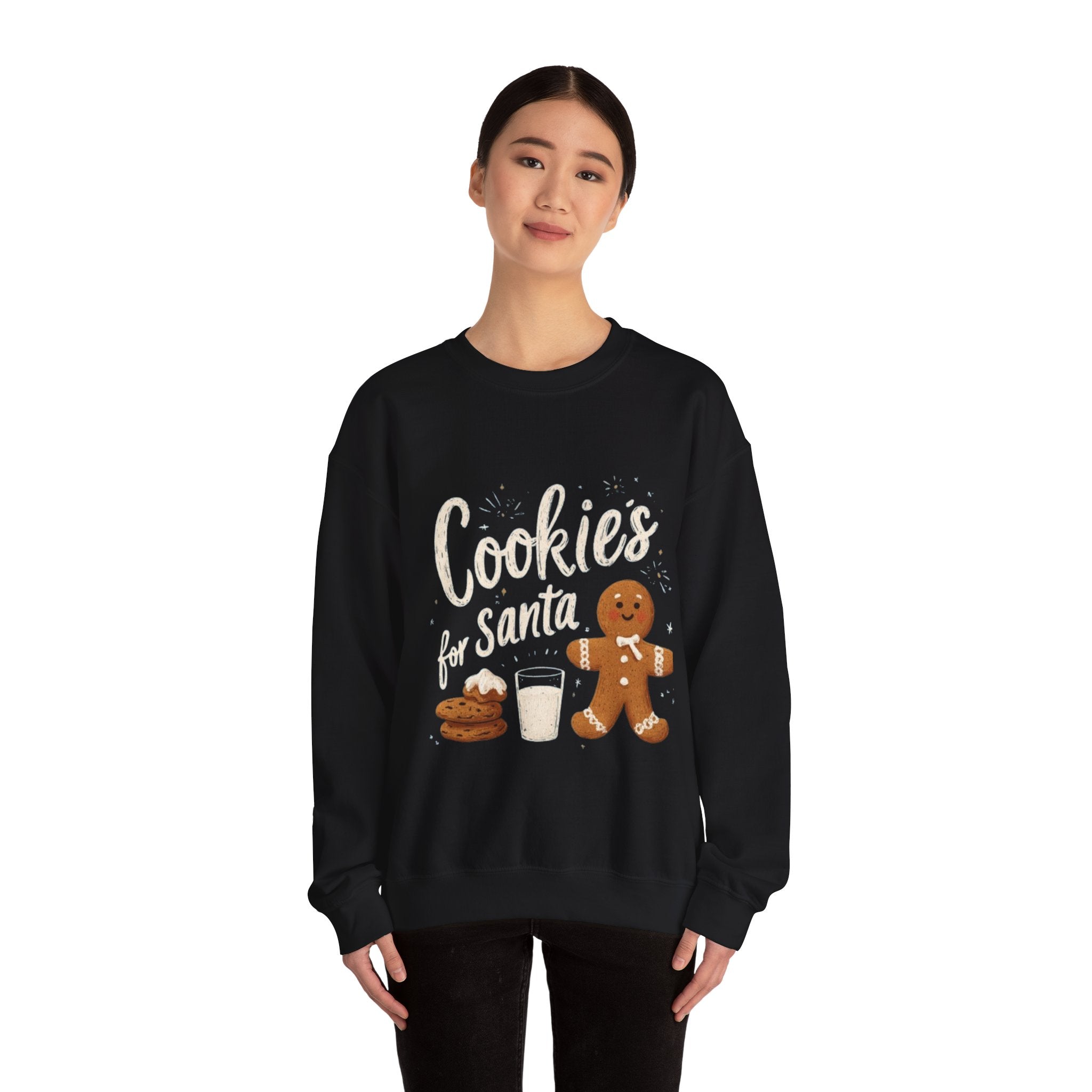 Cookies for Santa Sweatshirt — Christmas Gingerbread Holiday Crewneck