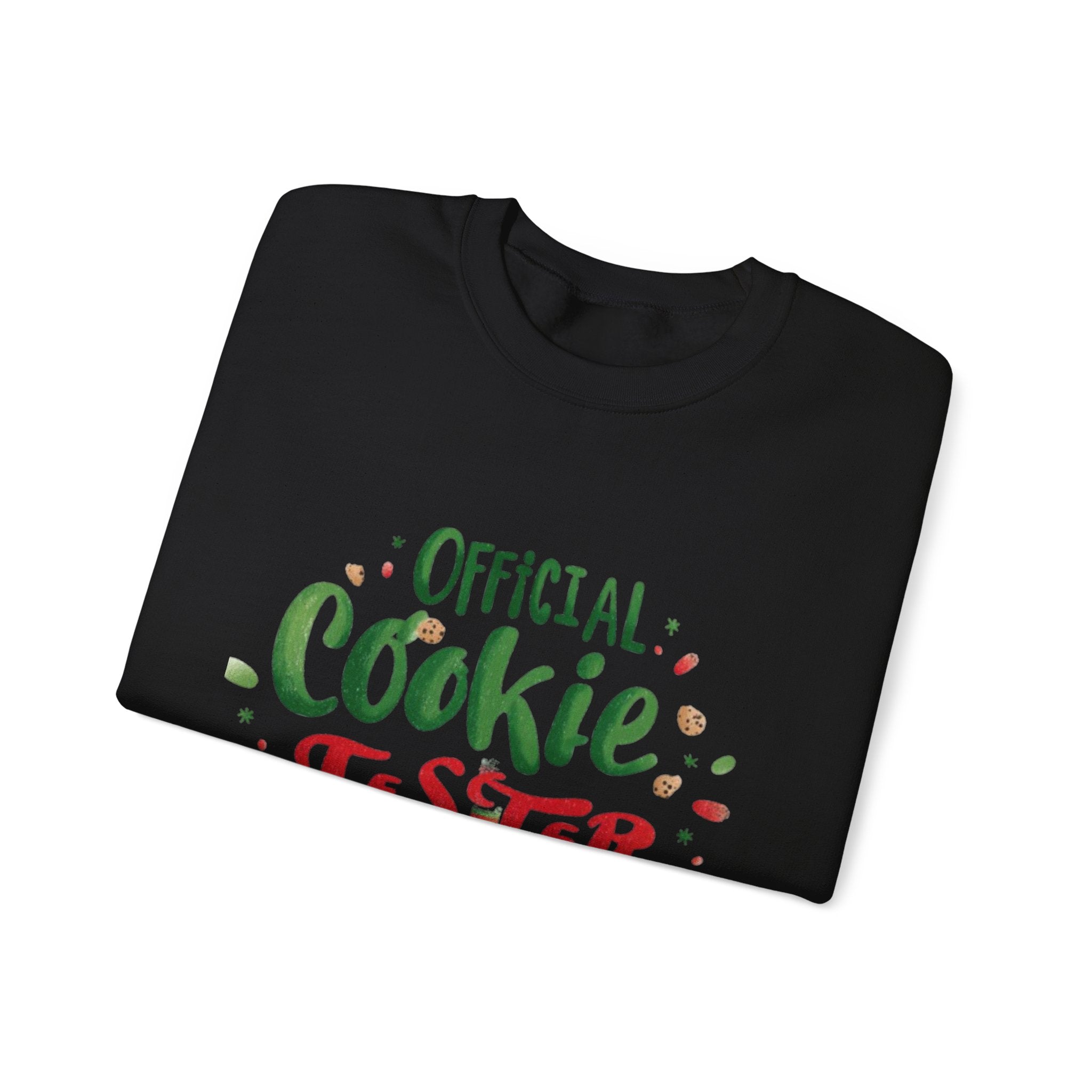 Sweatshirt — "Official Cookie Tester" Christmas Sweatshirt (Holiday Elf Cookie Taster)