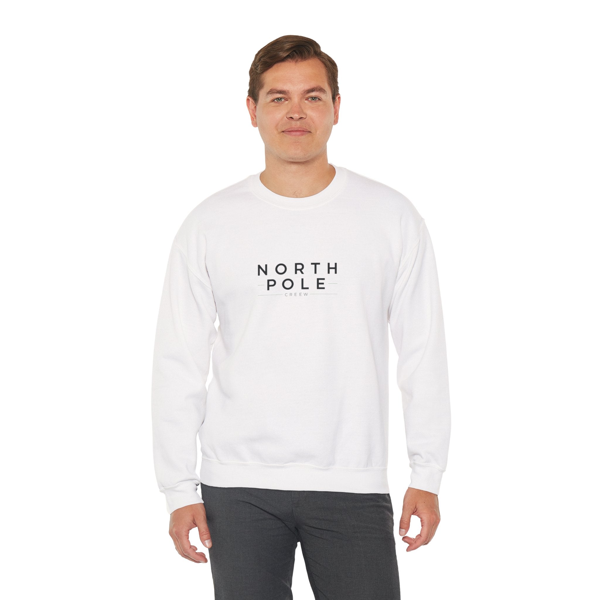 North Pole Crewneck Sweatshirt — Minimal Holiday Graphic Pullover