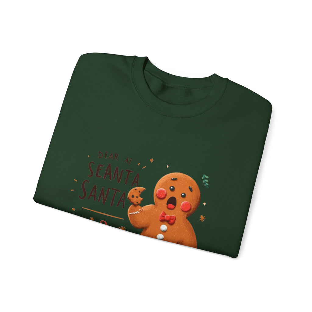 Gingerbread Cookie "Dear Santa" Crewneck Sweatshirt