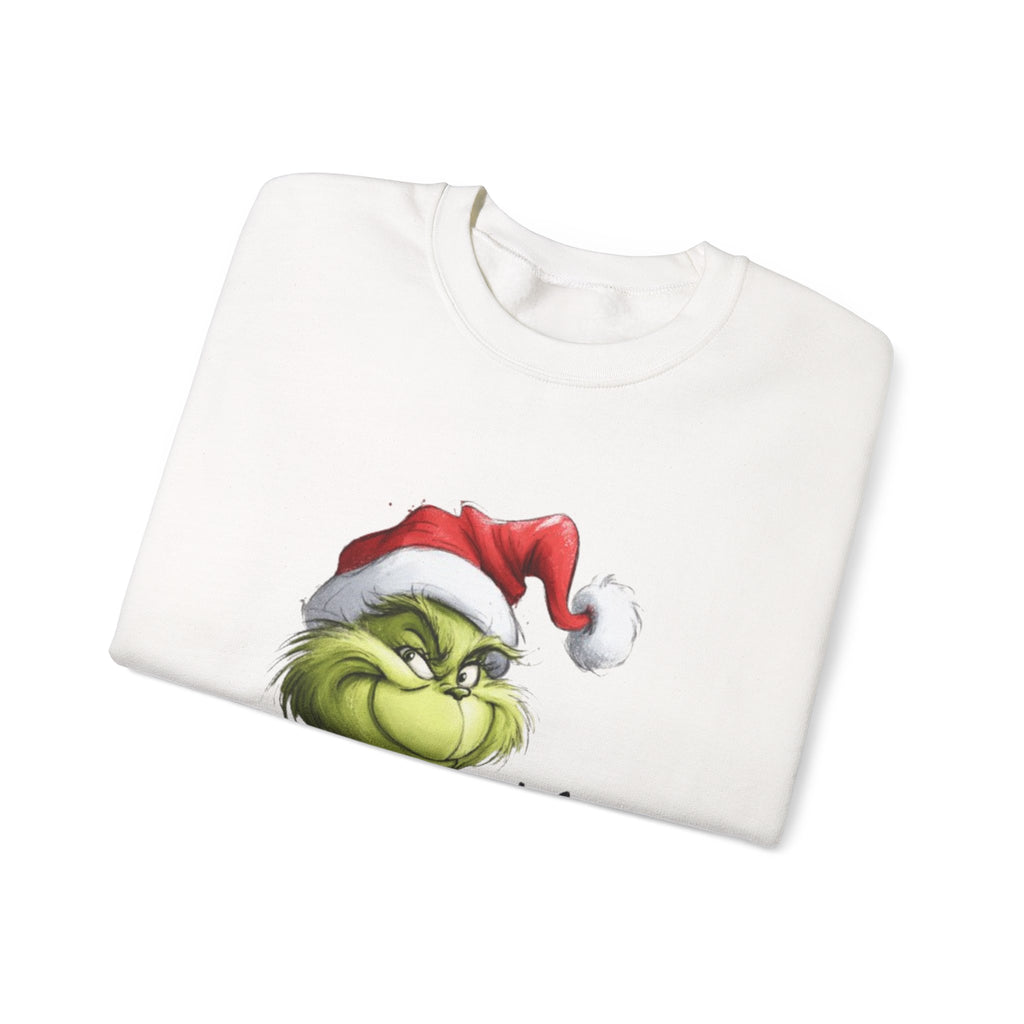 Grinch Santa Crewneck Sweatshirt — 'Ho Ho' Holiday Sweater