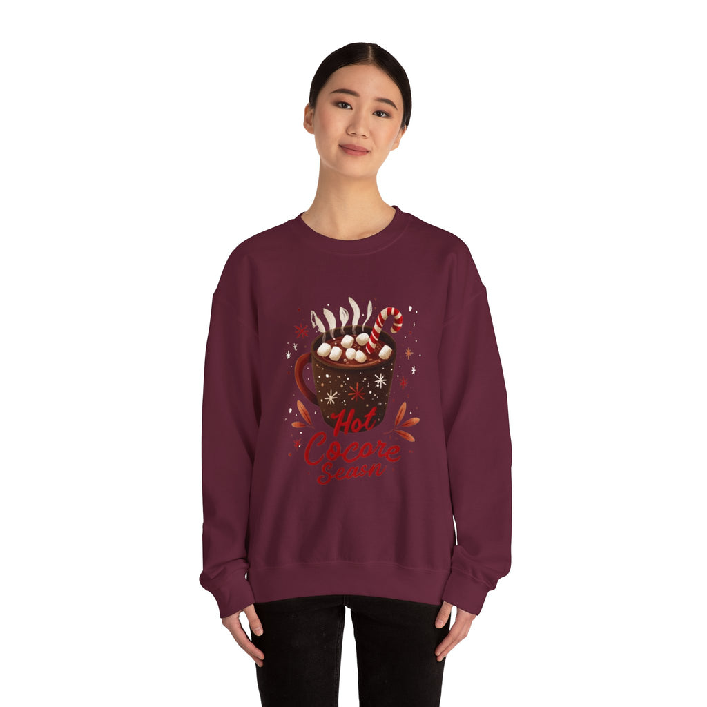 Hot Cocoa Season Sweatshirt — Cozy Winter Hot Chocolate Crewneck